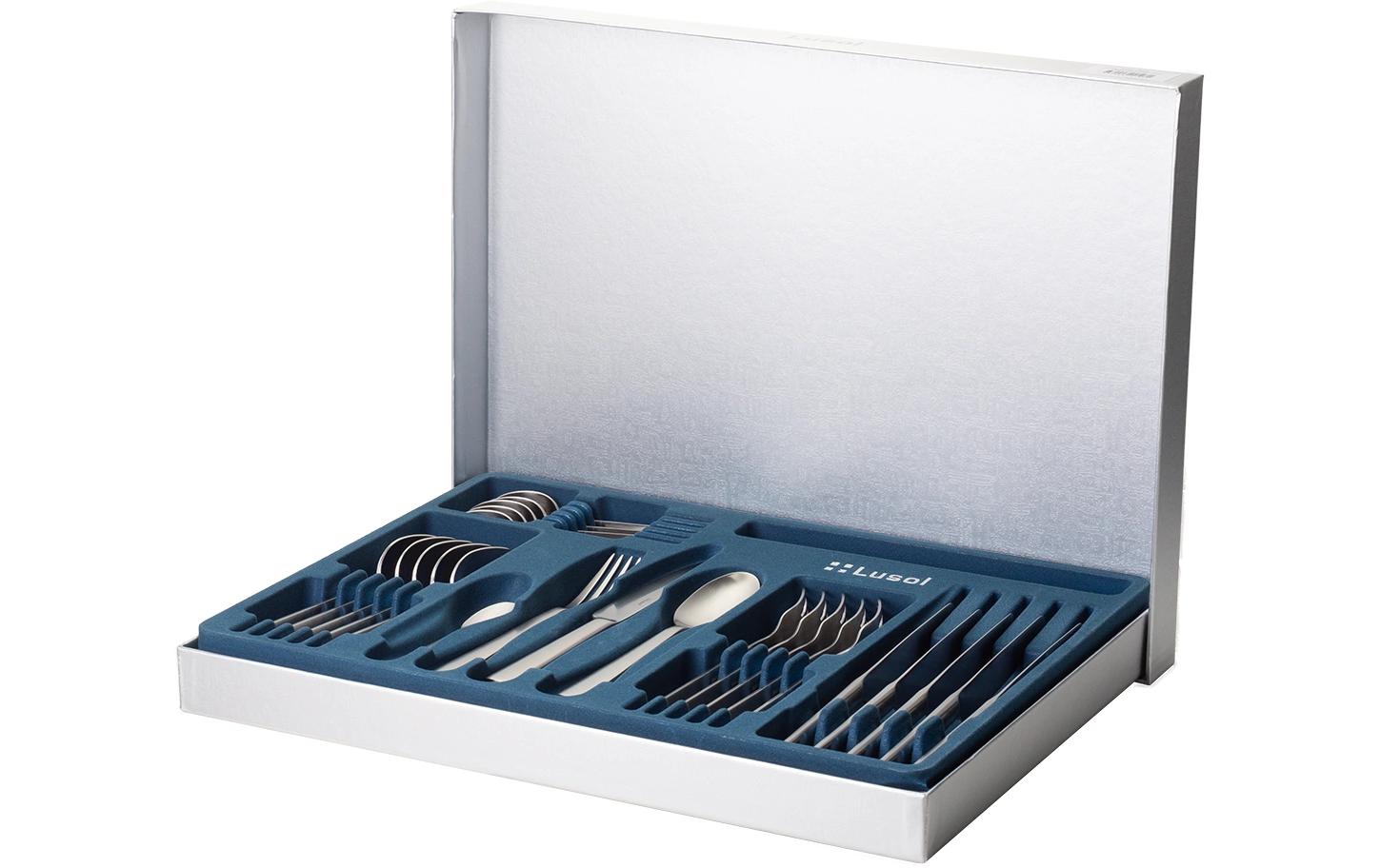 Lusol Contrapunto Besteck-Set – 24-teilig, Edelstahl, matt, spülmaschinenfest