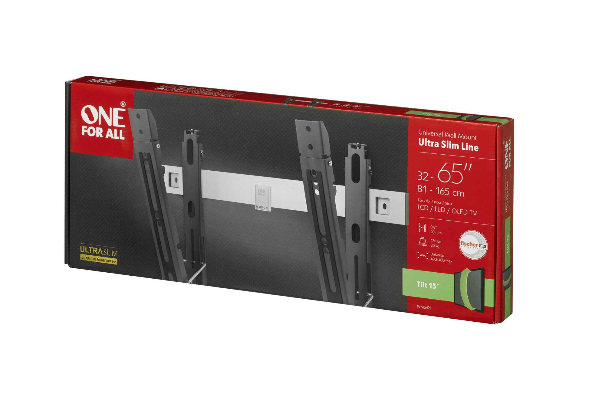 One For All Wandhalterung – Neigbar – 32–65" – VESA 200×200–400×400 – bis 80 kg – WM6421