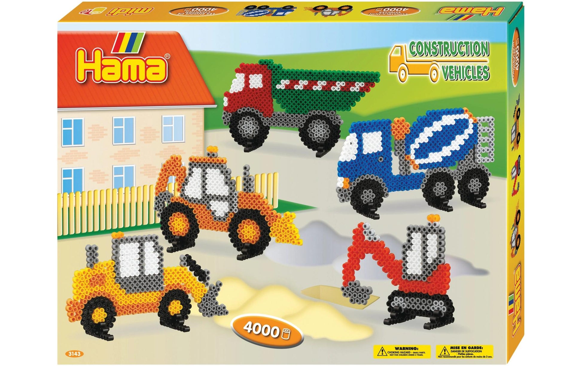 Hama Baufahrzeuge – Bügelperlen-Set midi – 4000 Perlen – ab 5 Jahren