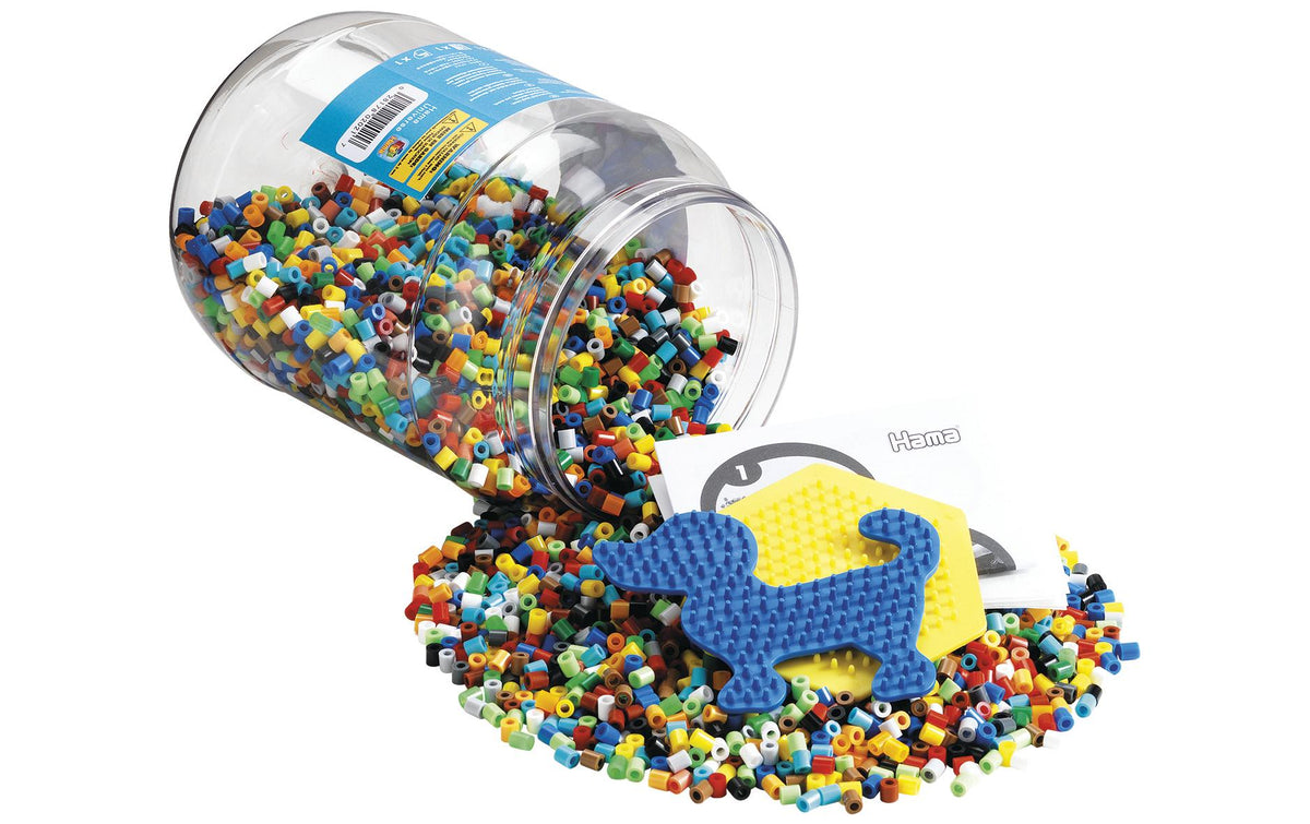 Hama Midi Bügelperlen-Set – 7000 Perlen, 2 Stiftplatten – ab 5 Jahren