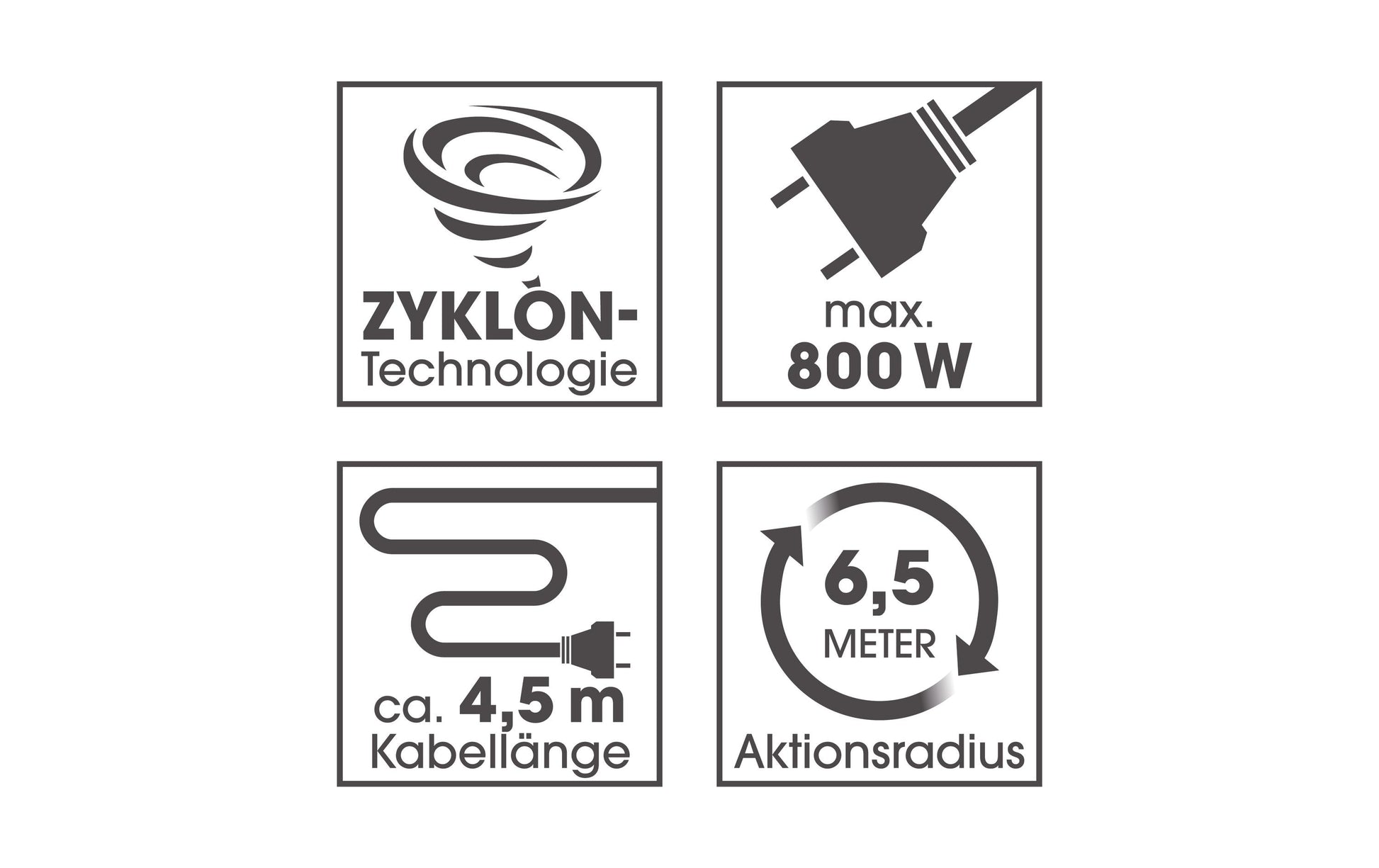 Cleanmaxx Akkustaubsauger Zyklon – 40 min, 800 W, Behälter 2,00 l