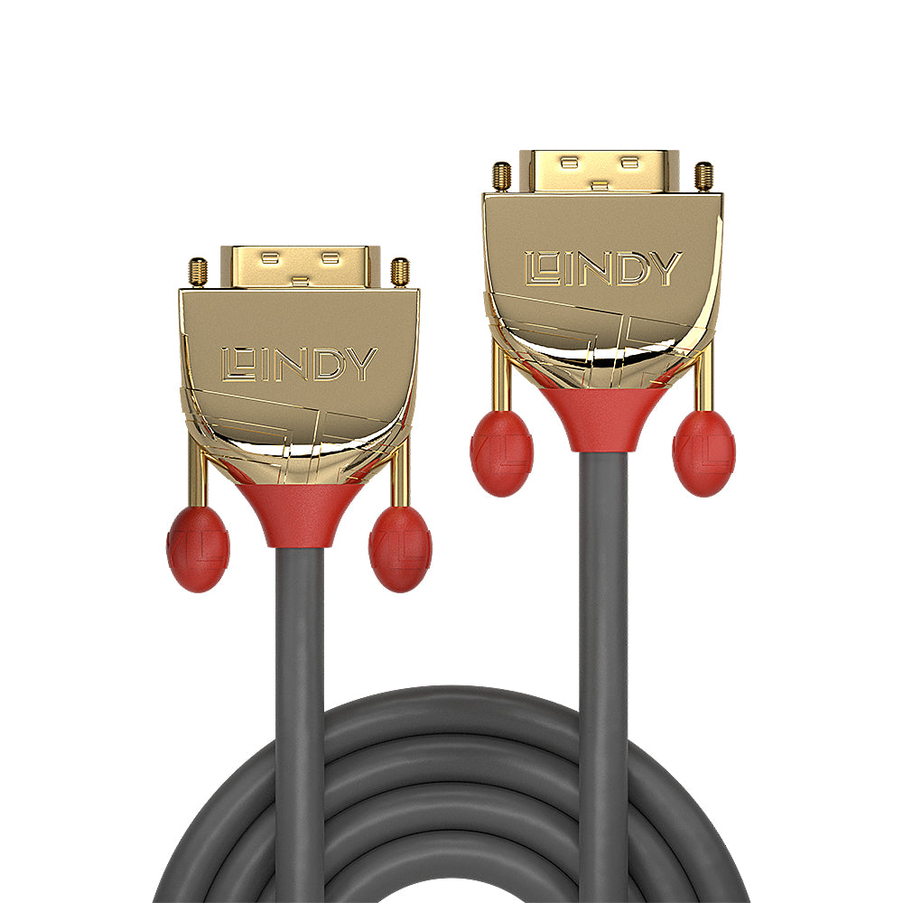 Lindy DVI-D Kabel 2560×1600 – 0,5 m – Grau