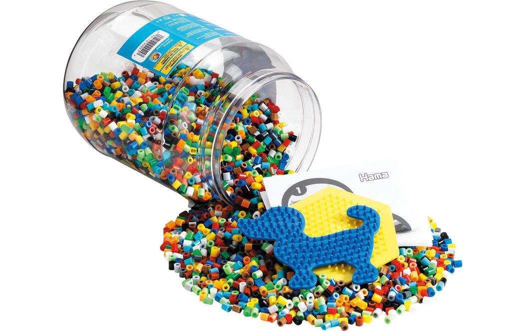 Hama Midi Bügelperlen-Set – 7000 Perlen, 2 Stiftplatten – ab 5 Jahren