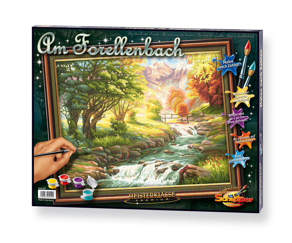 Schipper Malen-nach-Zahlen-Set – Berglandschaft – 40 × 50 cm – Acrylfarbe – ab 8 Jahren