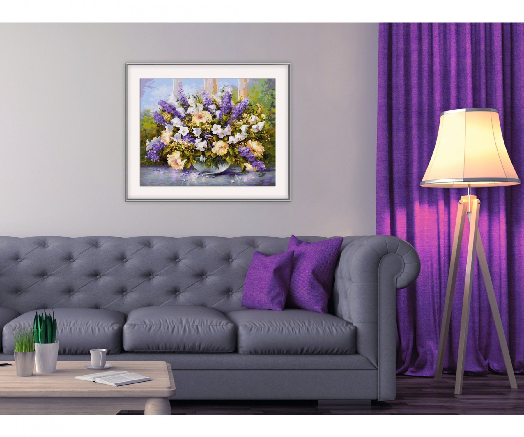 Schipper Malen-nach-Zahlen-Set – Sommerblumen – 40 × 50 cm – ab 8 Jahren