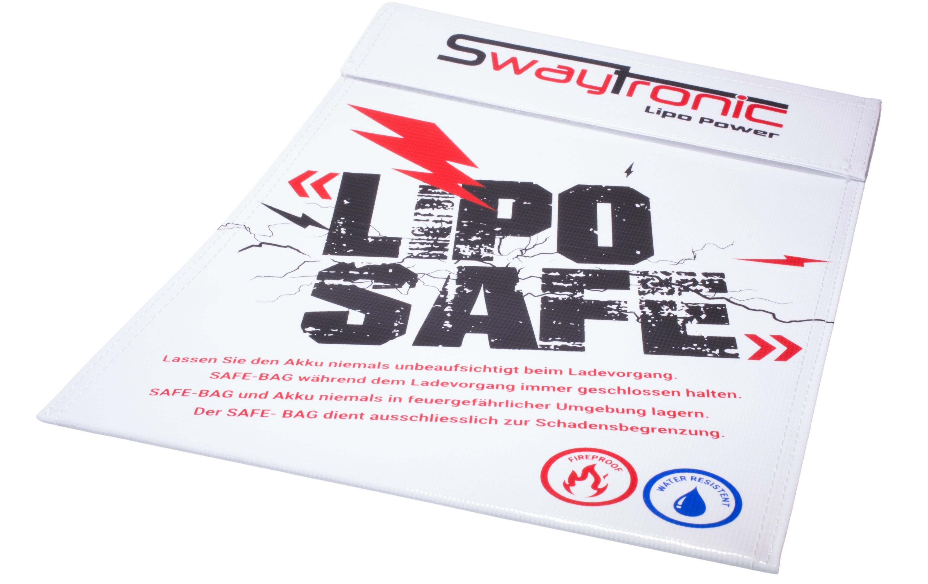 Swaytronic Batterie-Aufbewahrung – Tasche, 1 Fach, Weiss, B 300 × H 5 × T 230 mm