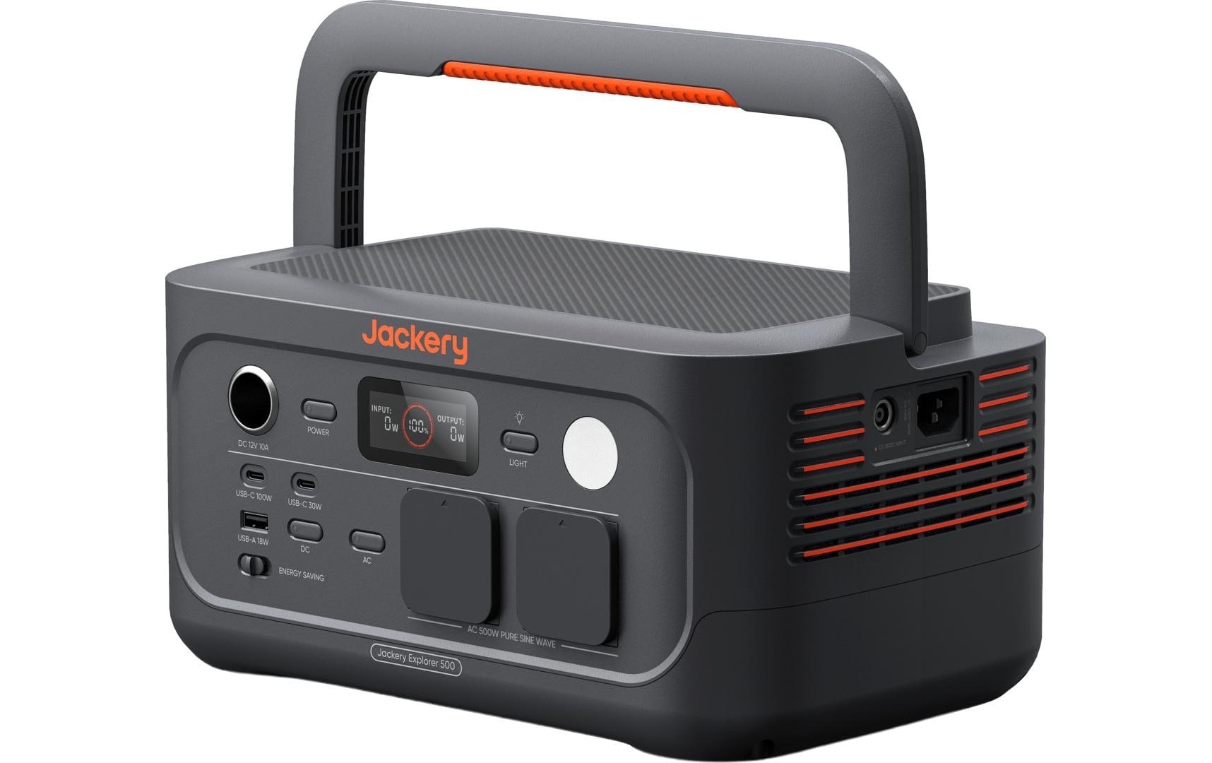 Jackery Explorer 500V2 – Powerstation, 512 Wh, LiFePO4, Solar-ladefähig