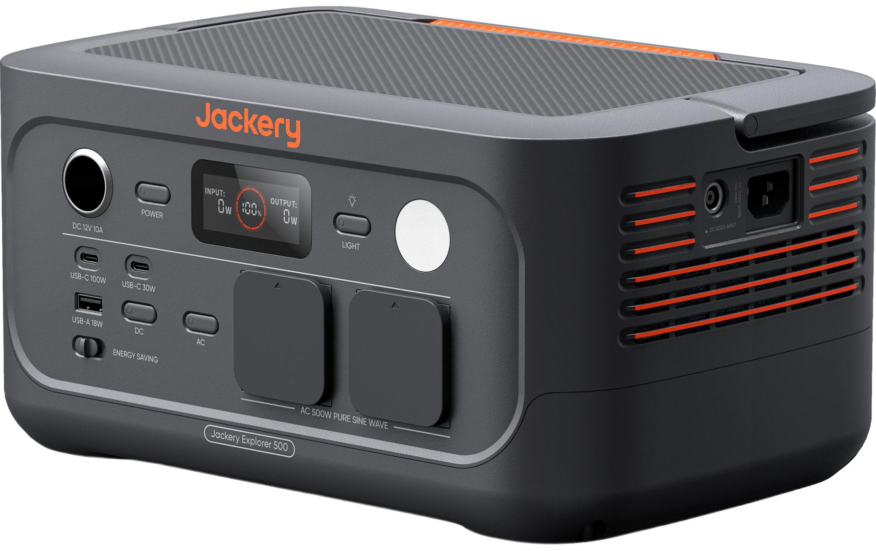 Jackery Explorer 500V2 – Powerstation, 512 Wh, LiFePO4, Solar-ladefähig