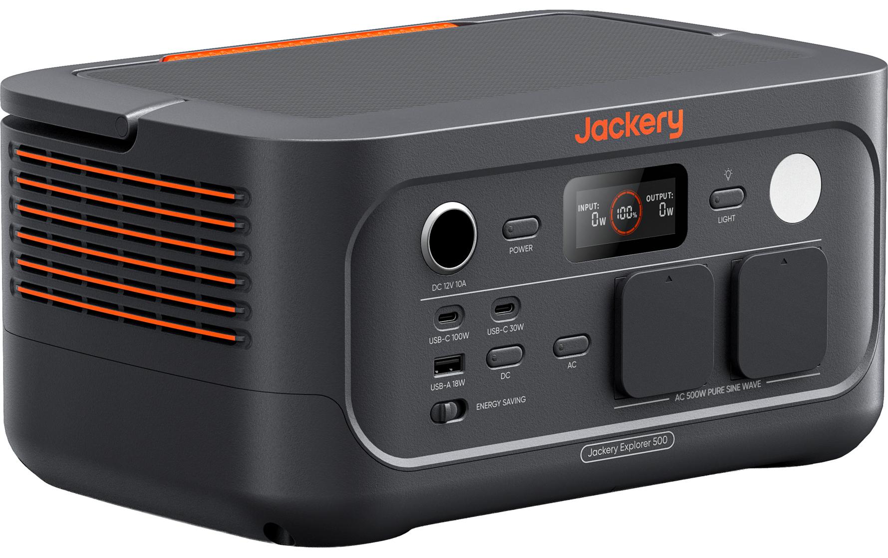 Jackery Explorer 500V2 – Powerstation, 512 Wh, LiFePO4, Solar-ladefähig