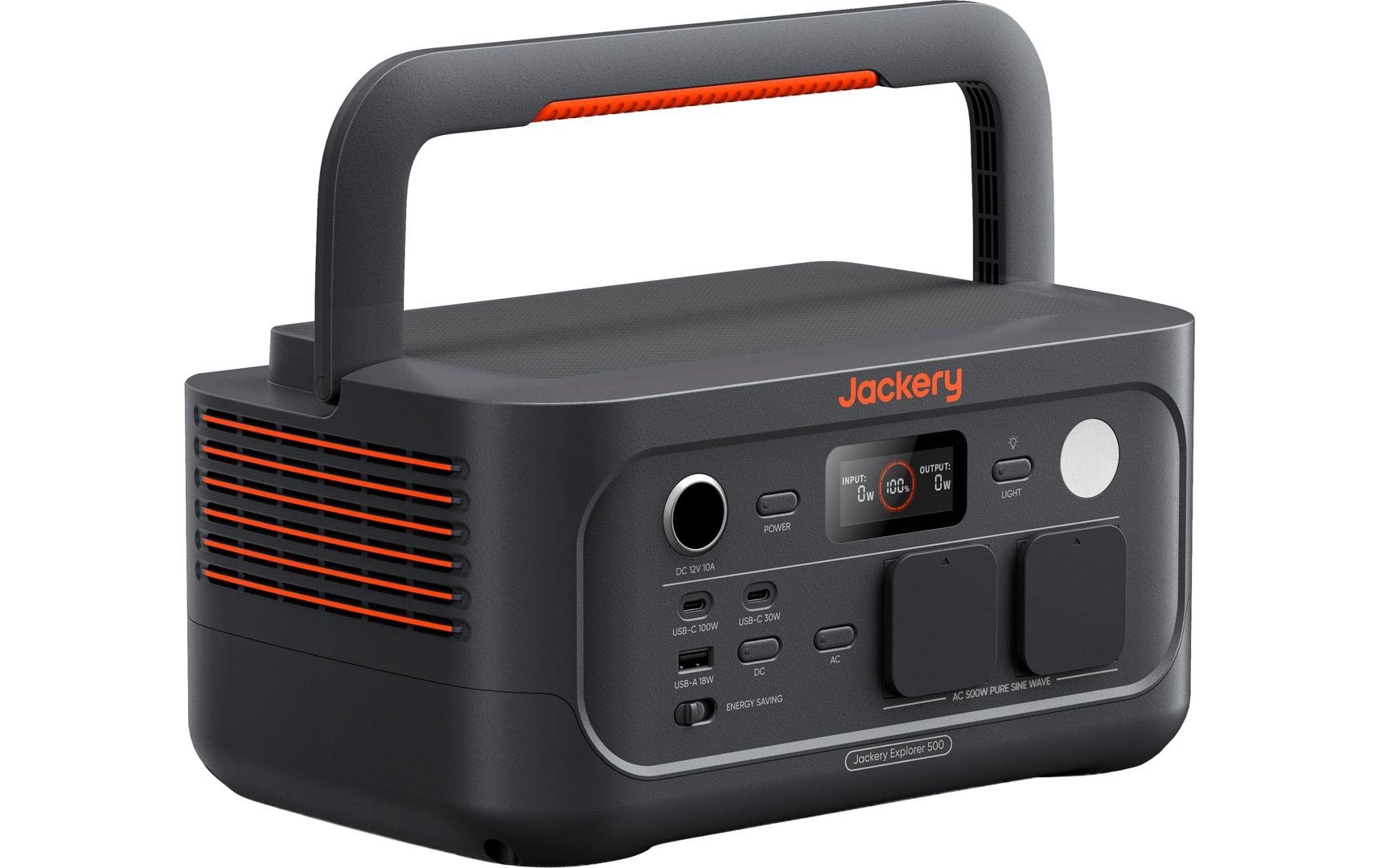 Jackery Explorer 500V2 – Powerstation, 512 Wh, LiFePO4, Solar-ladefähig