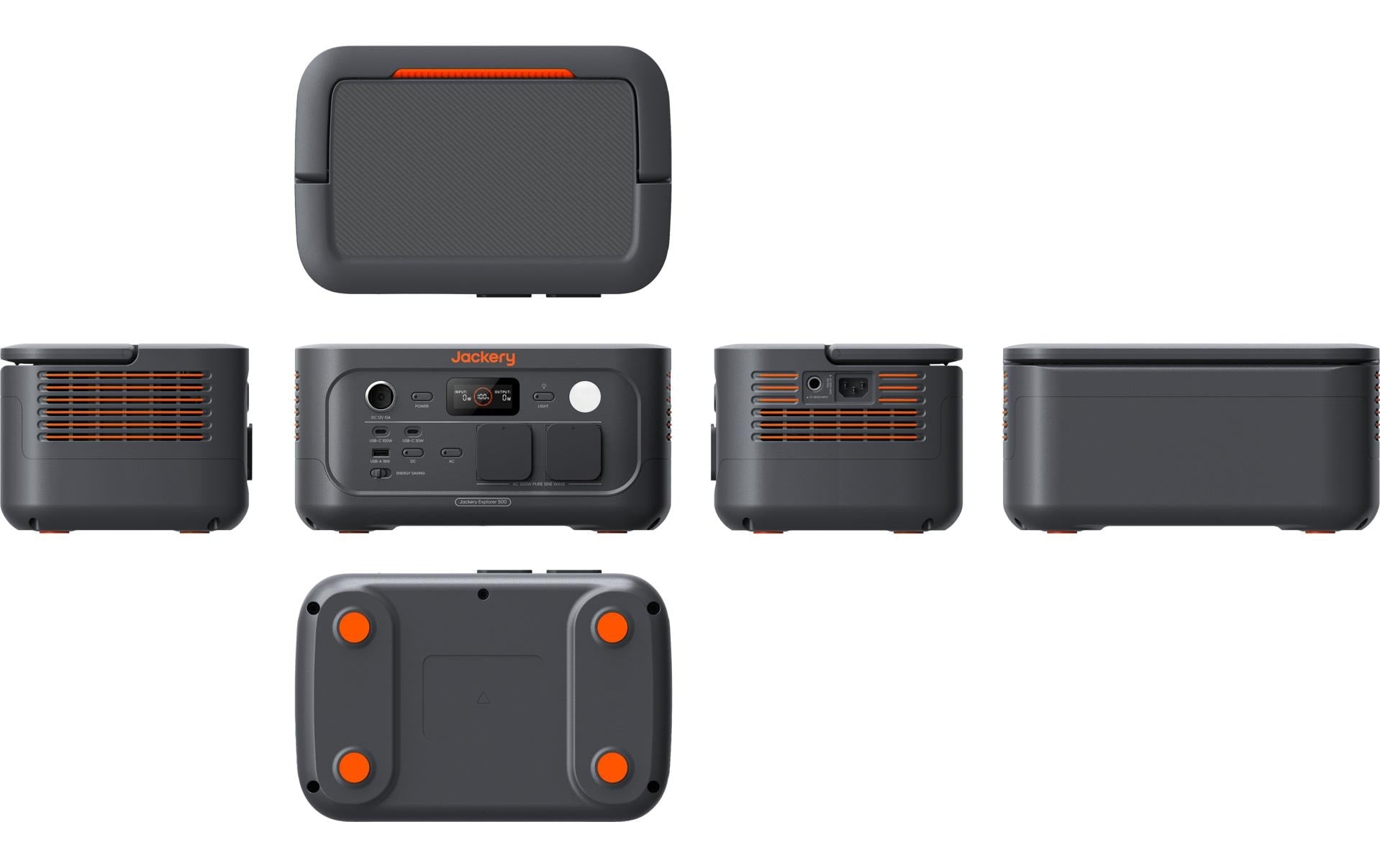 Jackery Explorer 500V2 – Powerstation, 512 Wh, LiFePO4, Solar-ladefähig