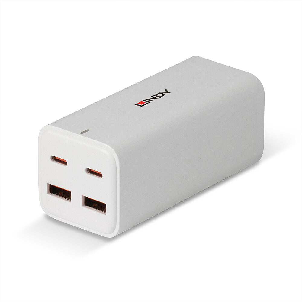 Lindy Ladegerät – 100 W, 4× USB (USB-C + USB-A), GaN