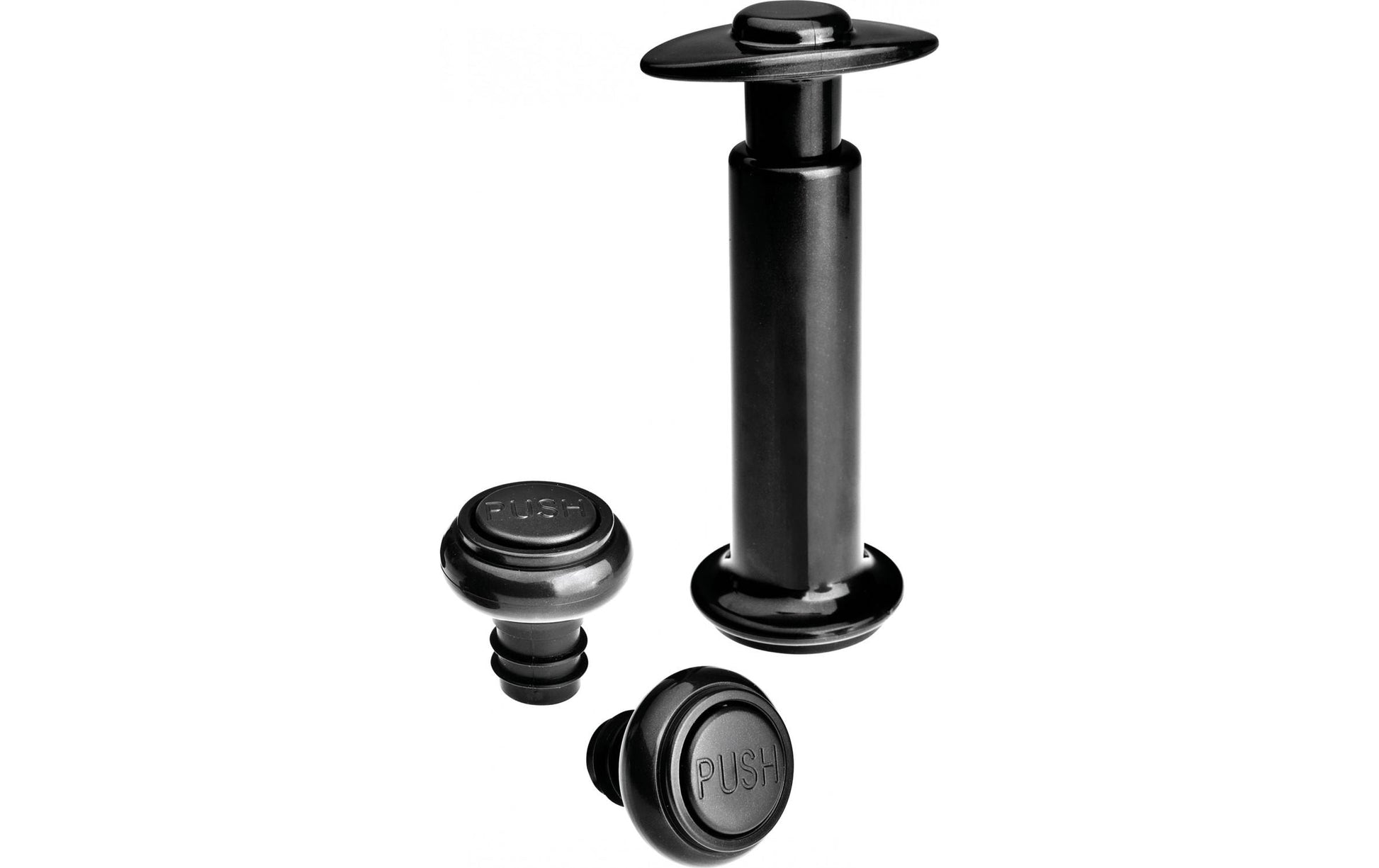 Ibili Flaschenverschluss – 14 cm, Kunststoff, Schwarz, spülmaschinenfest, Vakuumverschluss