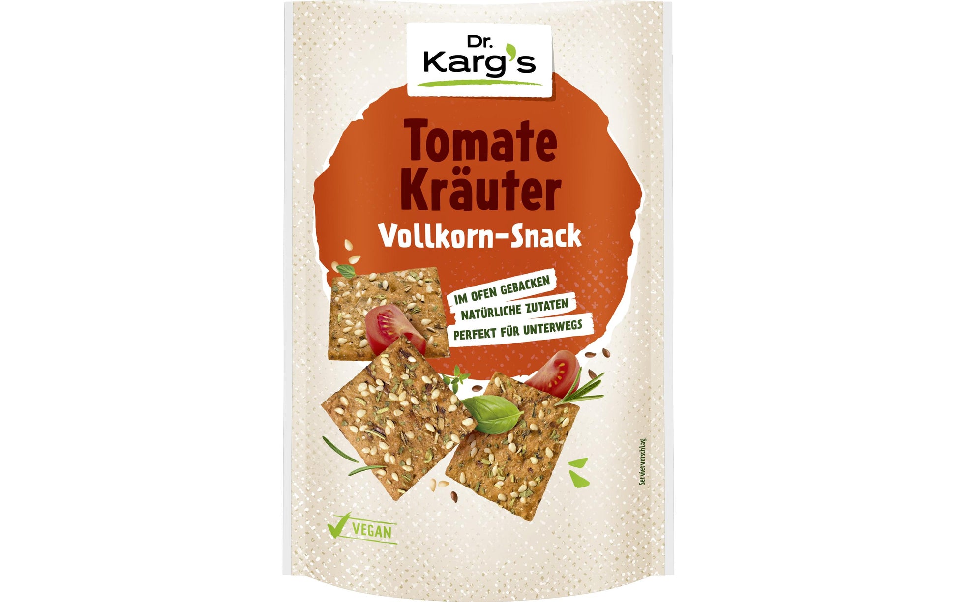 Dr. Karg's Vollkorn Snack Knäckebrot – Tomate & Kräuter – 110 g