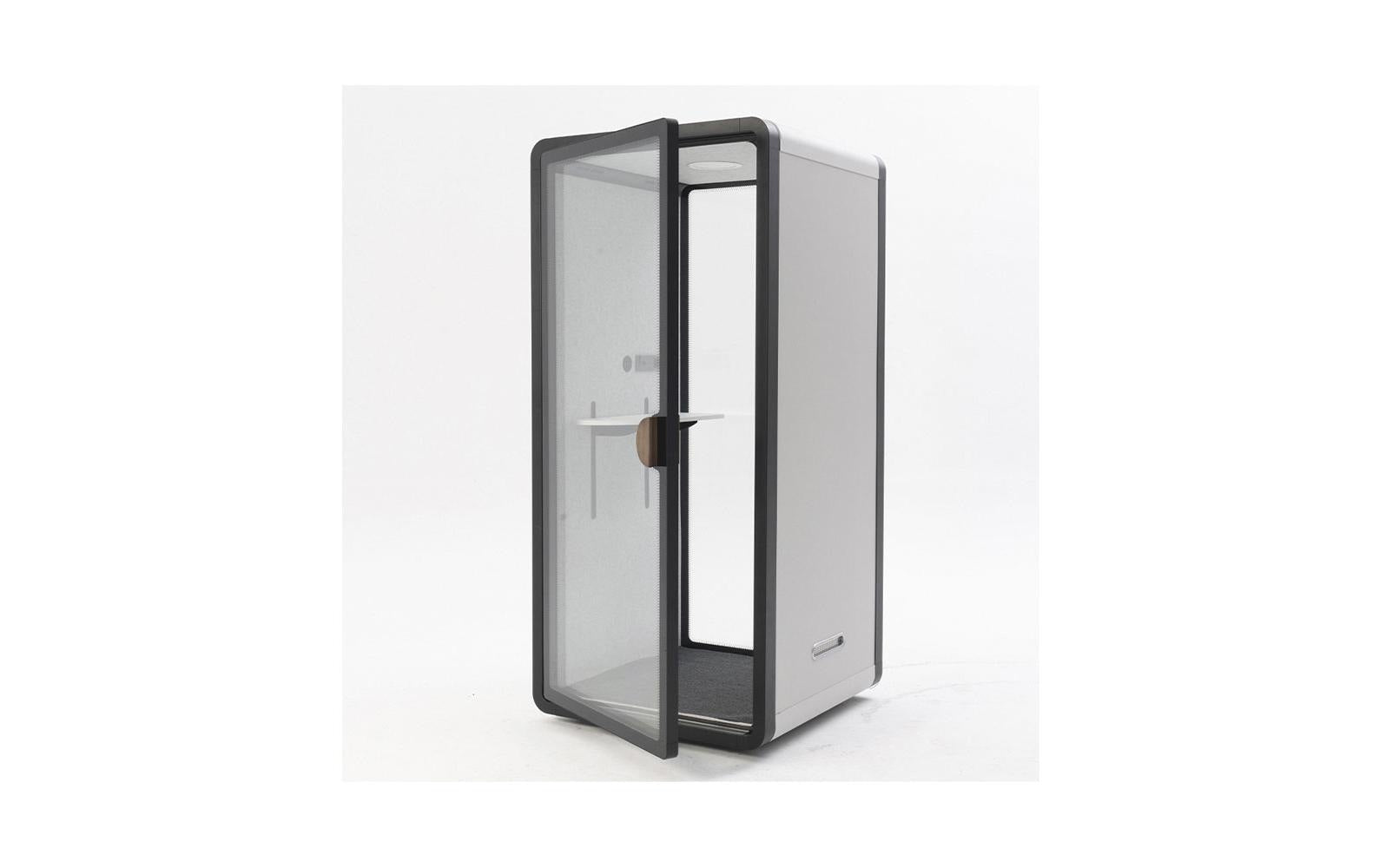 Contini Büro Meeting Box – für 1 Person, 2300 × 1050 × 1050 mm, Spanplatte, grau
