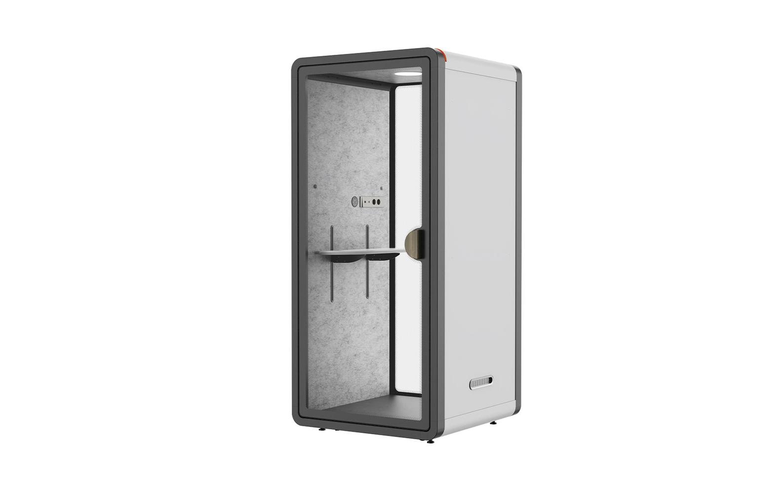 Contini Büro Meeting Box – für 1 Person, 2300 × 1050 × 1050 mm, Spanplatte, grau
