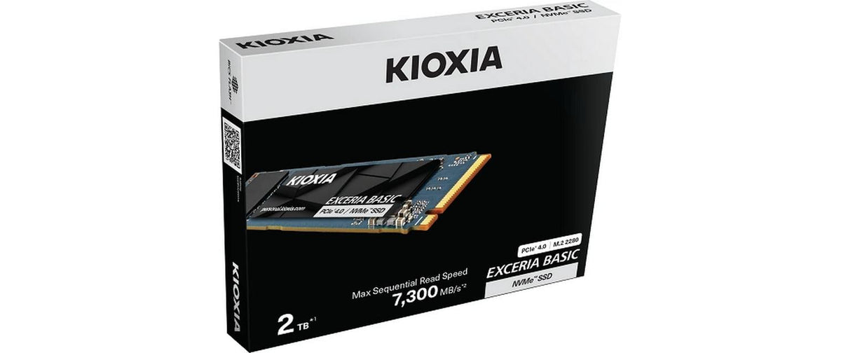 Kioxia Exceria Basic LSF10Z002TG8 – M.2 2280, 2 TB NVMe PCIe 4.0 x4, 7'300/6'800 MB/s, für PC/Laptop
