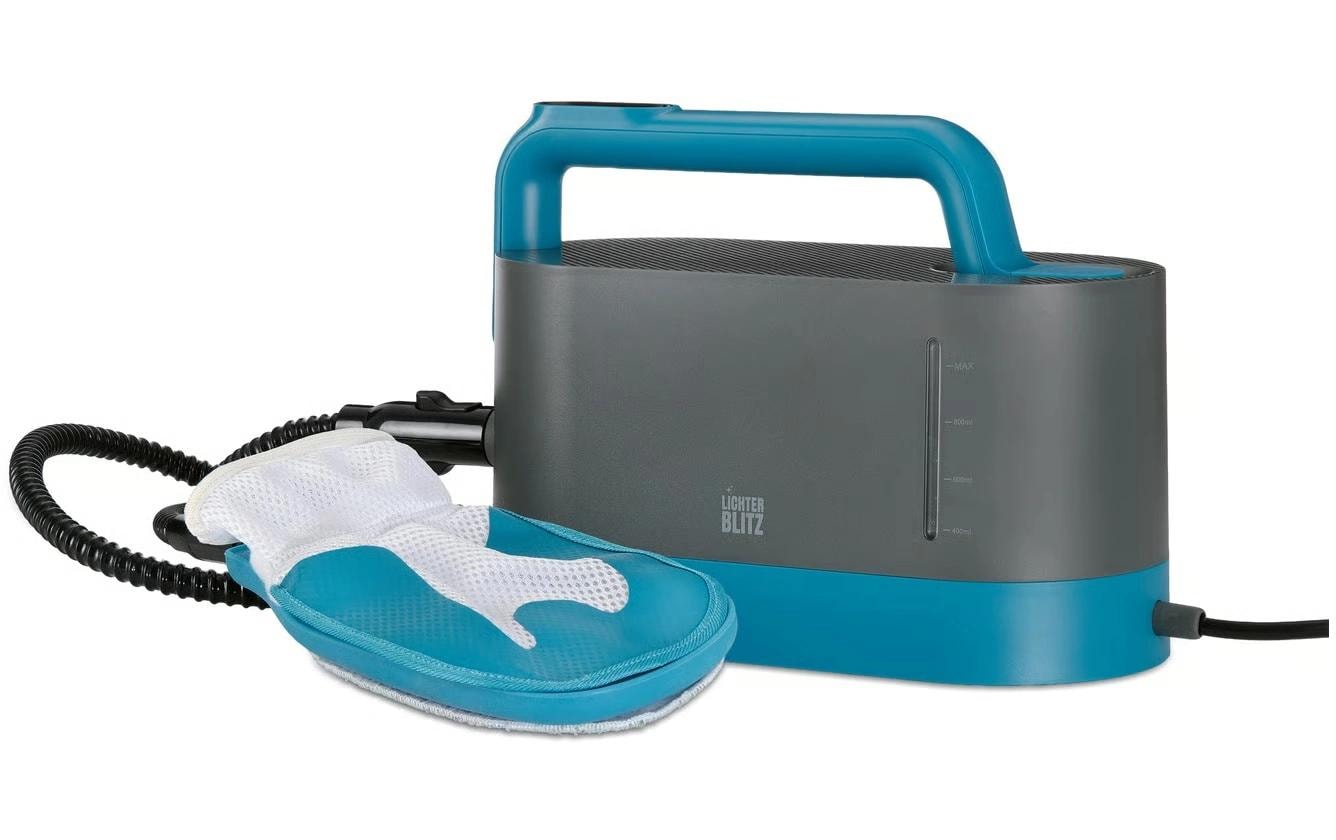 Lichterblitz Dampfreiniger – 1 l, ABS/PP/Kupfer, Blau/Grau, 12,0 × 26,0 × 19,0 cm