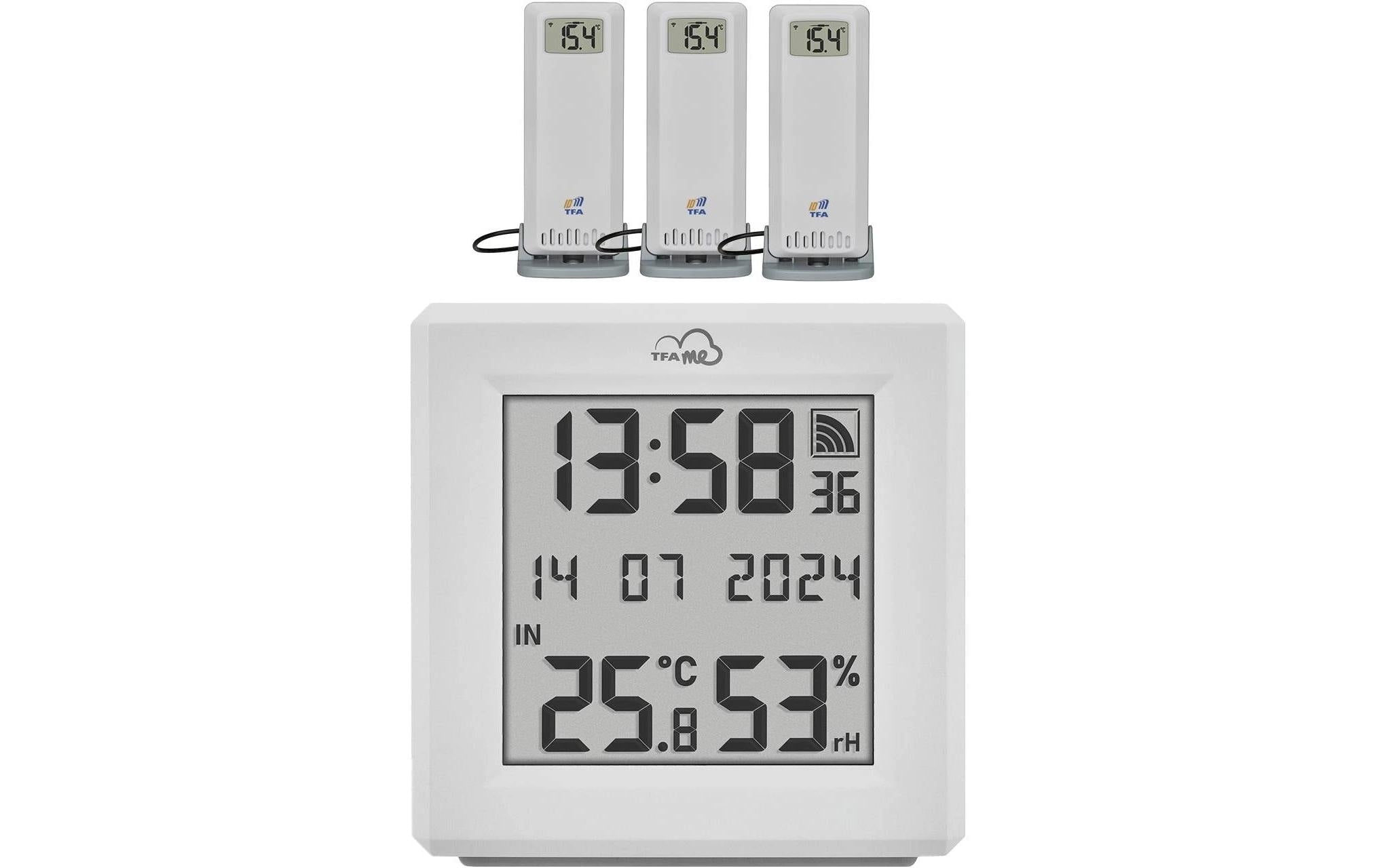 TFA-Dostmann TFA Dostmann TFA.me Starter-Set – Thermo-/Hygrosensor, WLAN-Gateway, Luftfeuchtigkeit – Weiss