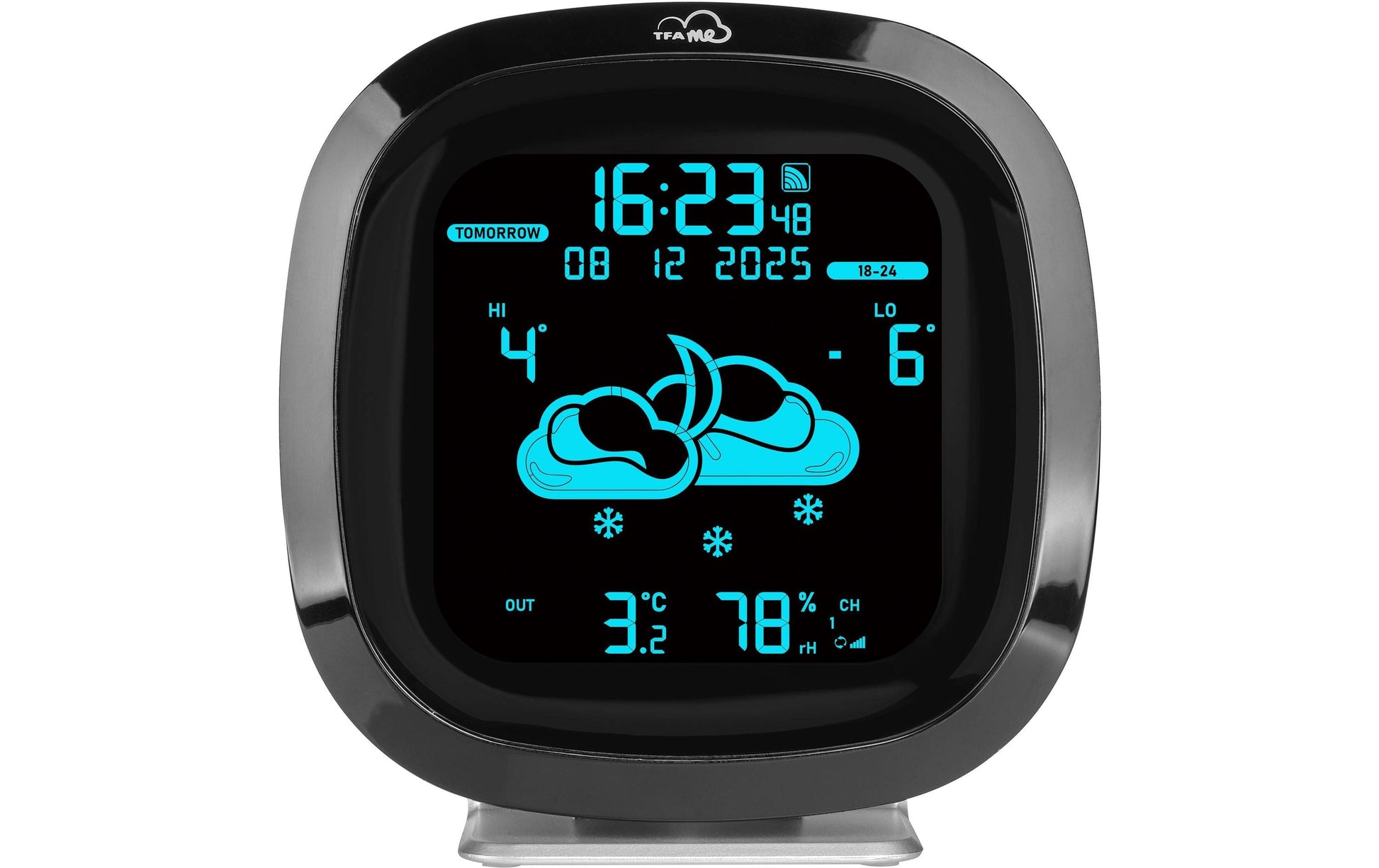 TFA-Dostmann TFA Dostmann ID-04 – Wetterstation, WLAN, Display, inkl. Sender – Schwarz