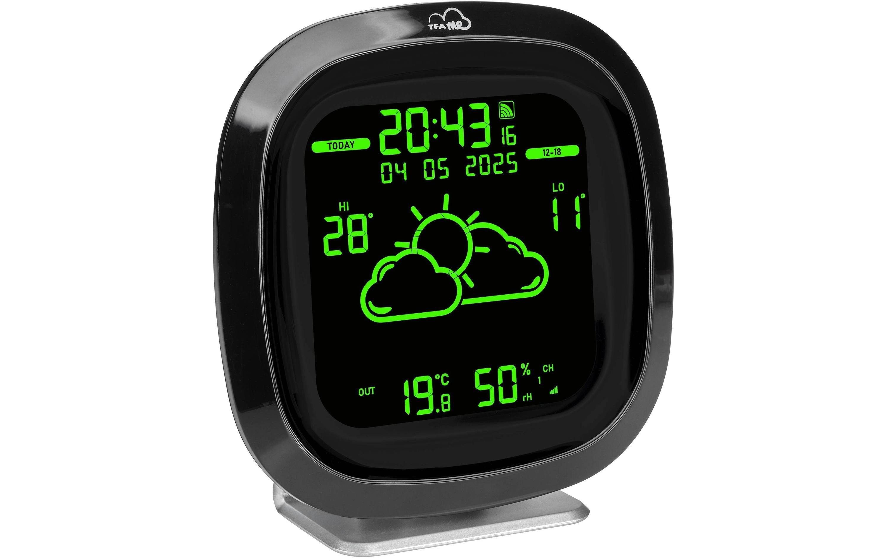 TFA-Dostmann TFA Dostmann ID-04 – Wetterstation, WLAN, Display, inkl. Sender – Schwarz