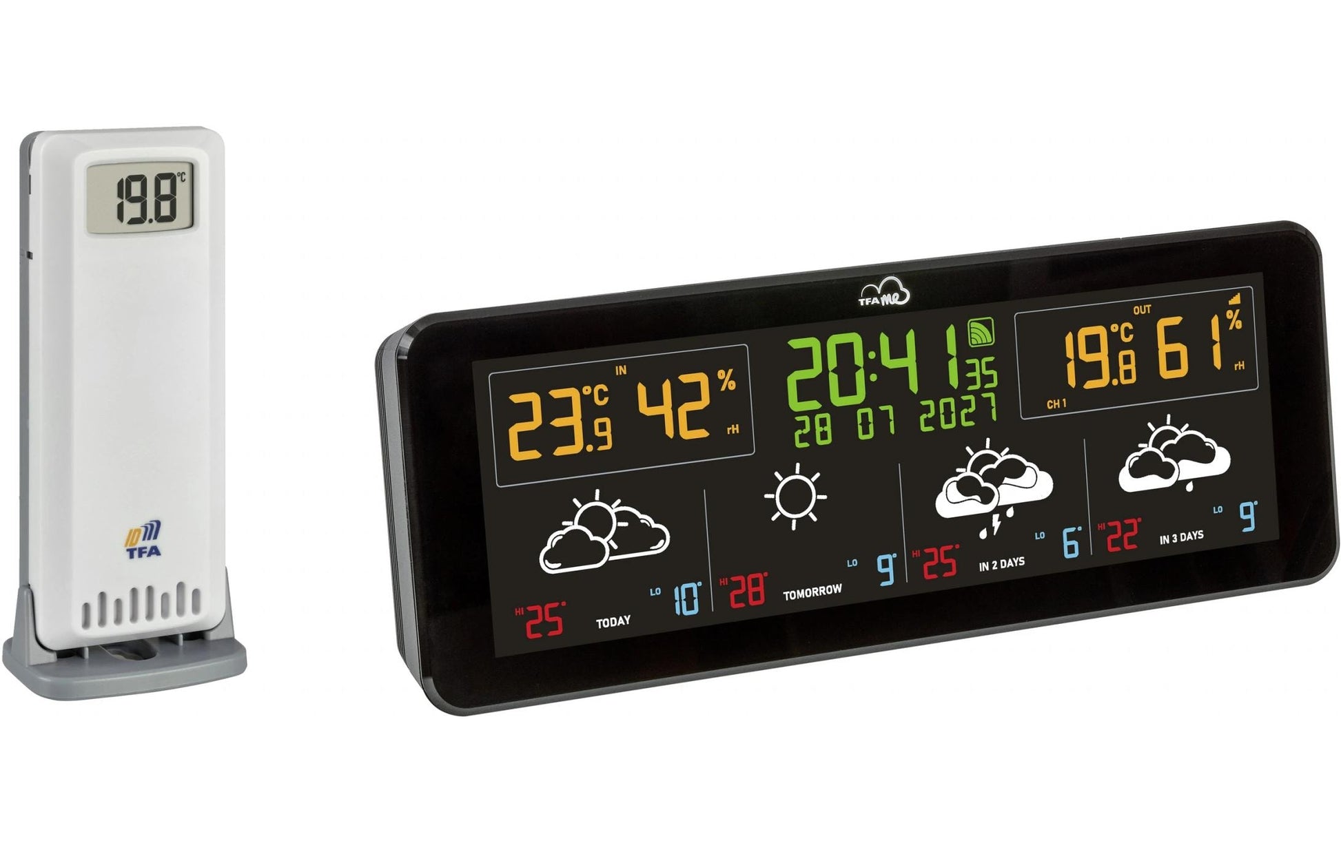 TFA-Dostmann TFA Dostmann ID-07 – Wetterstation – Innen-/Aussentemperatur, Display, WLAN