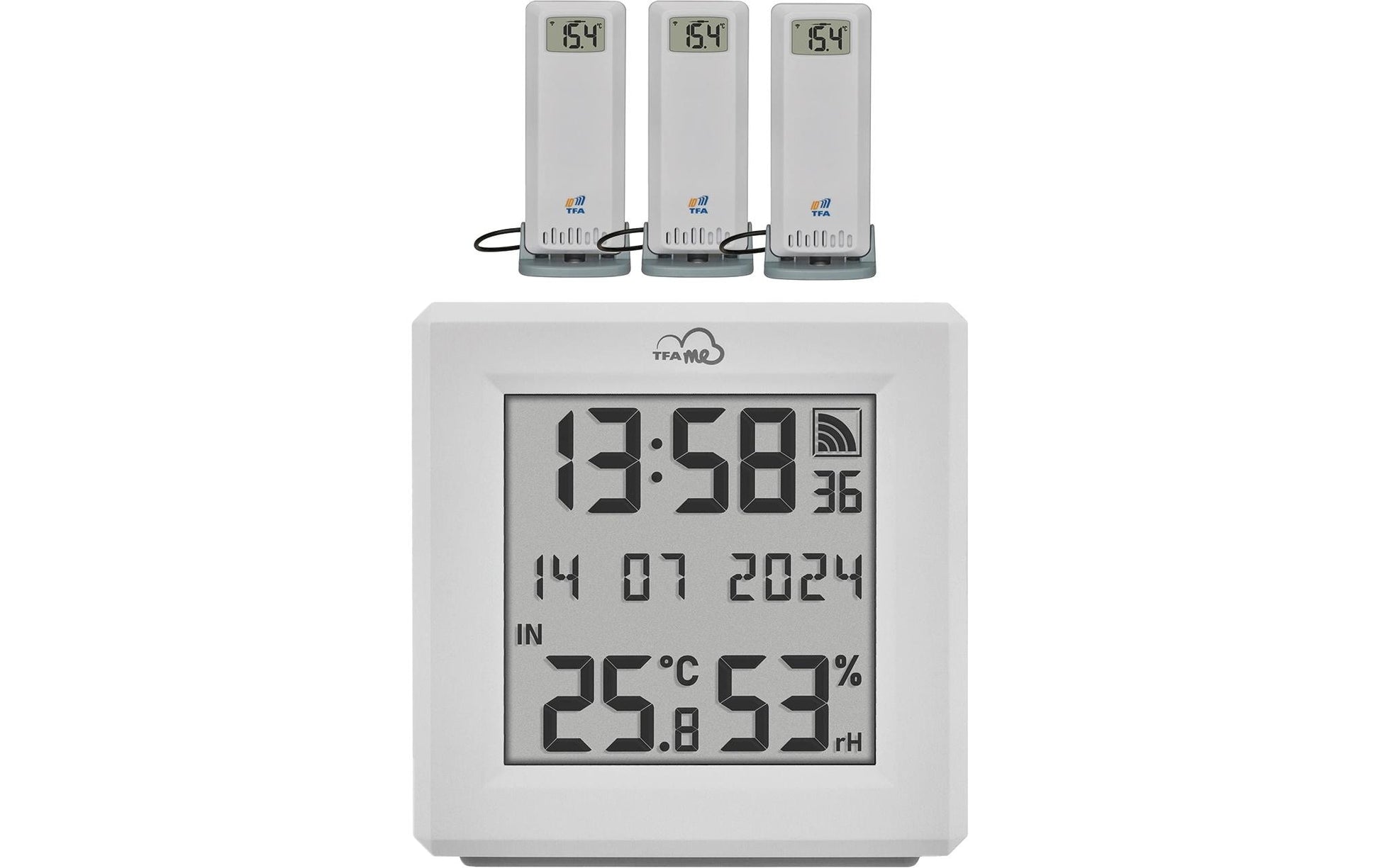 TFA-Dostmann TFA Dostmann TFA.me Starter-Set – Thermo-/Hygrosensor, WLAN-Gateway, Luftfeuchtigkeit – Weiss