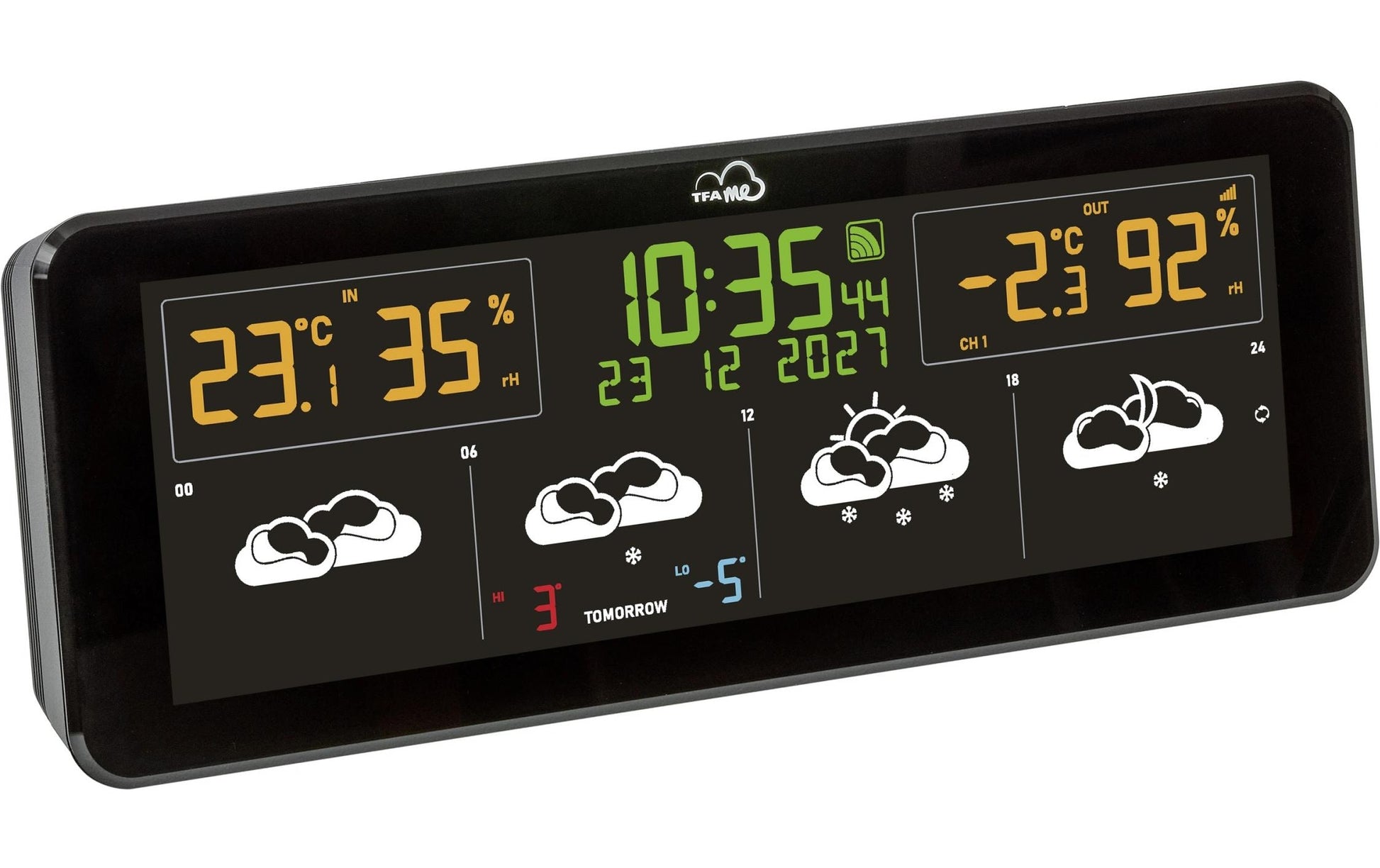 TFA-Dostmann TFA Dostmann ID-07 – Wetterstation – Innen-/Aussentemperatur, Display, WLAN
