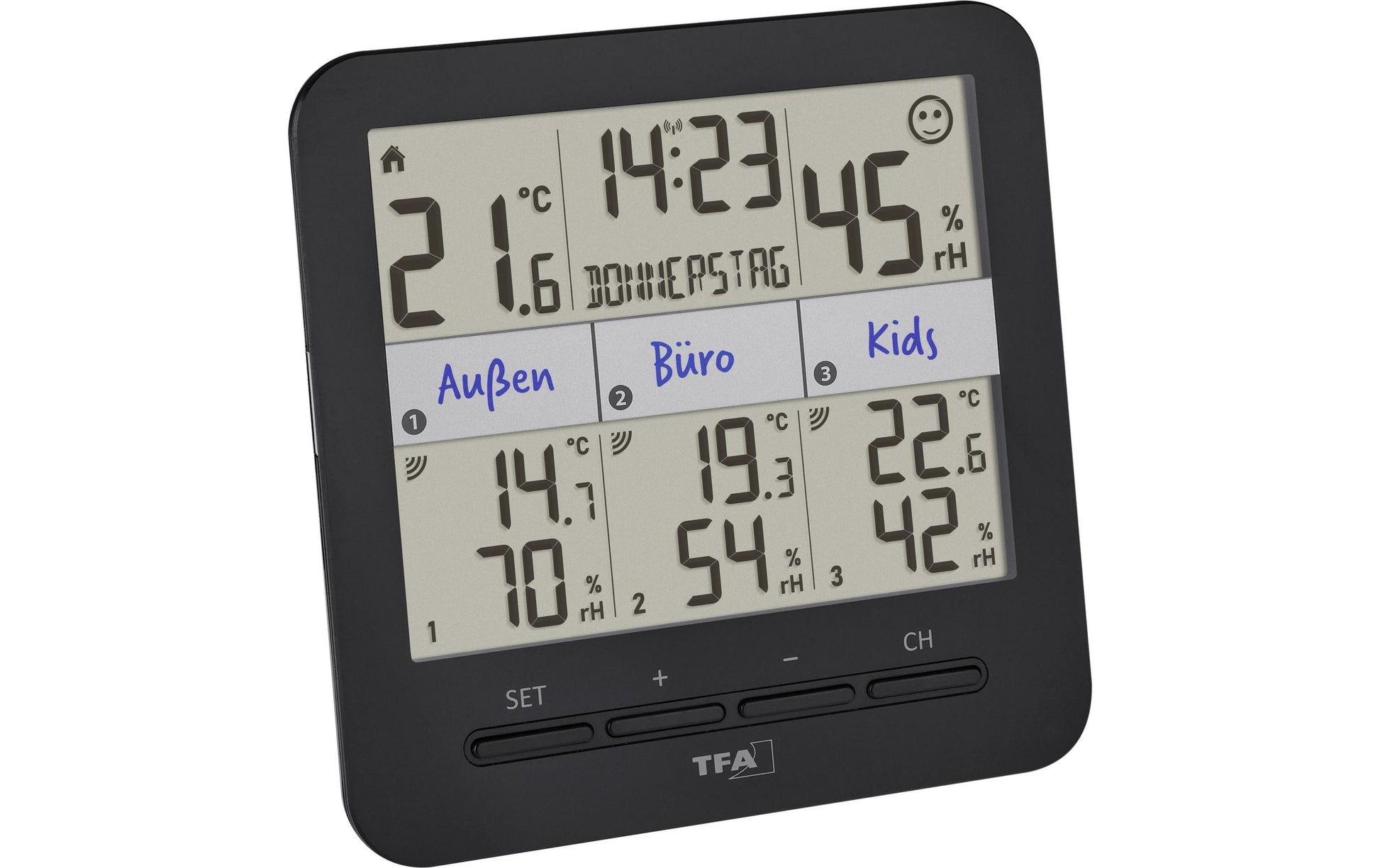 TFA-Dostmann TFA Dostmann Gateway 35.8103 & Klima@Home2 – Sensor – Aussen-/Innentemperatur, Luftfeuchtigkeit, Display