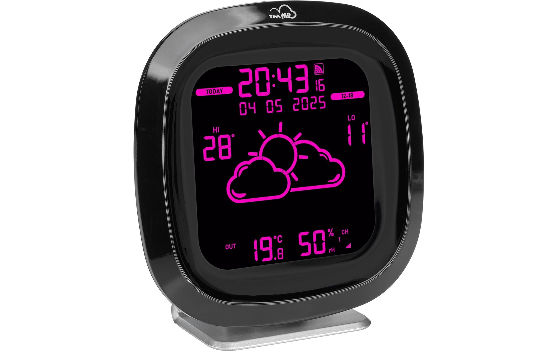 TFA-Dostmann TFA Dostmann ID-04 – Wetterstation, WLAN, Display, inkl. Sender – Schwarz