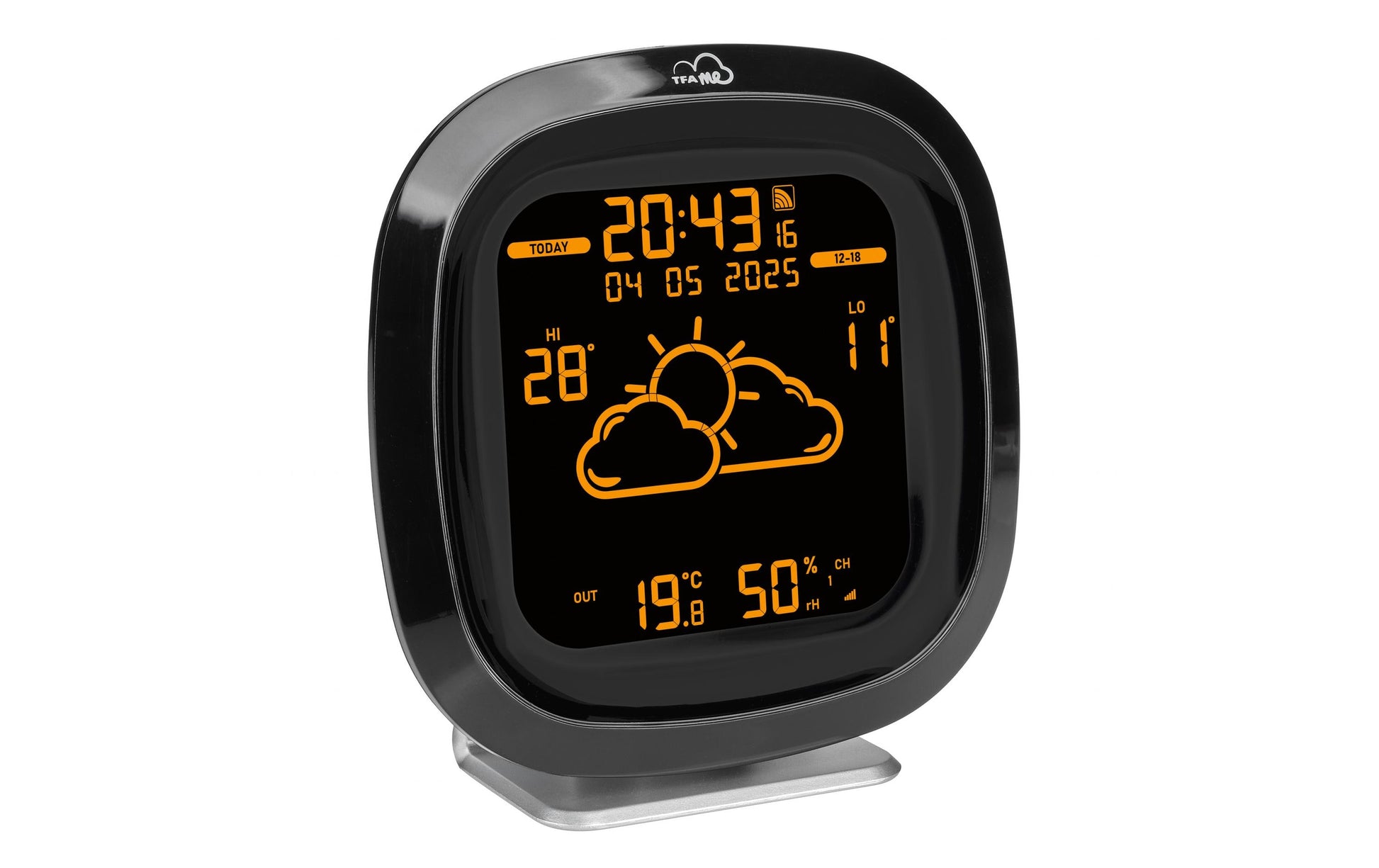 TFA-Dostmann TFA Dostmann ID-04 – Wetterstation, WLAN, Display, inkl. Sender – Schwarz