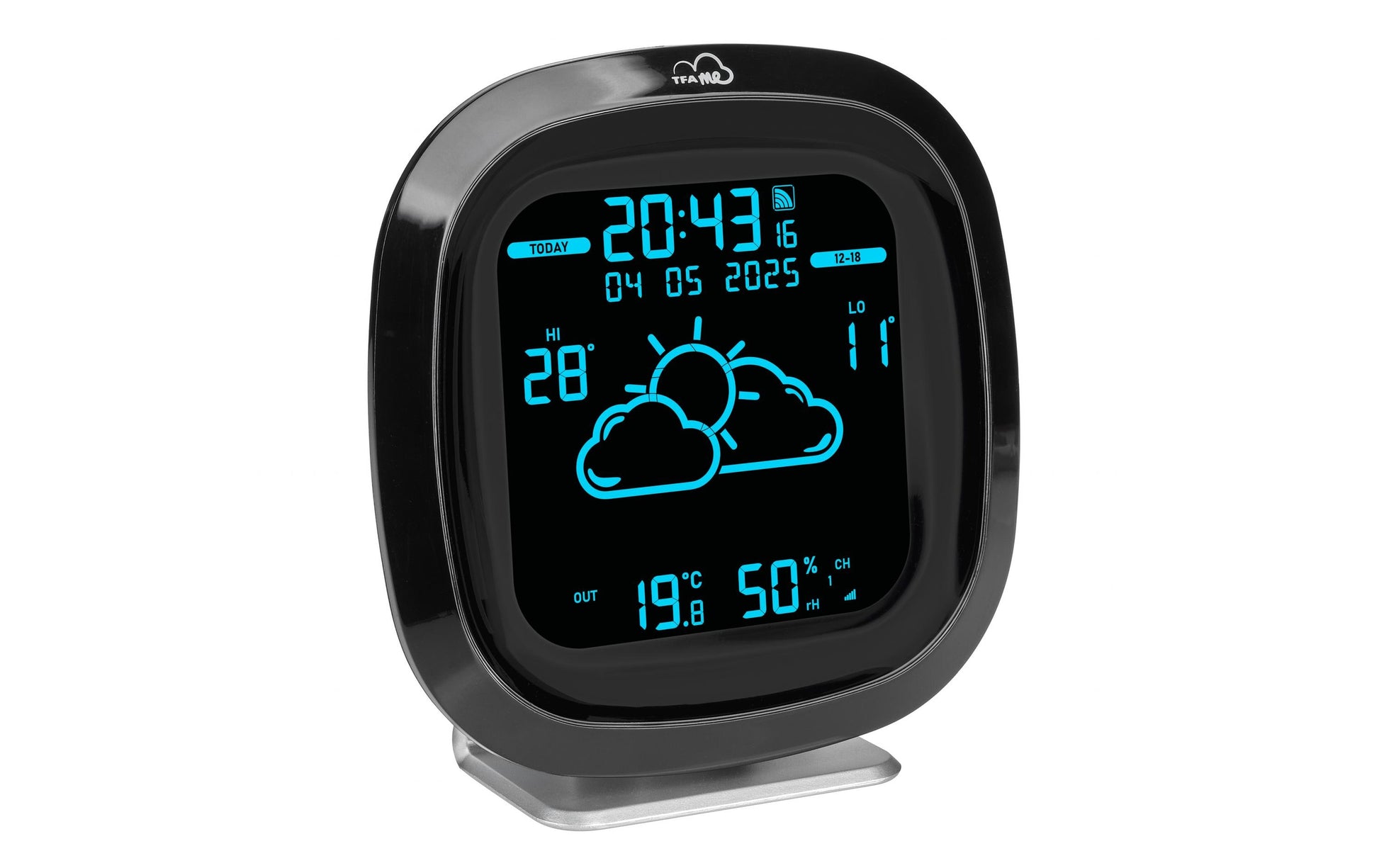 TFA-Dostmann TFA Dostmann ID-04 – Wetterstation, WLAN, Display, inkl. Sender – Schwarz