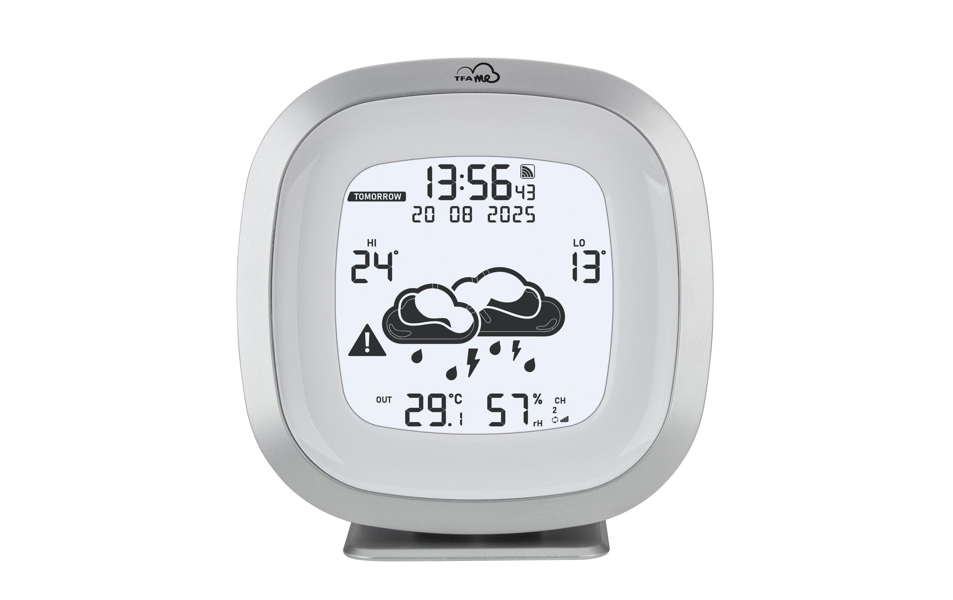 TFA-Dostmann ID-03 – Wetterstation, WLAN, Innentemperatur – Silber