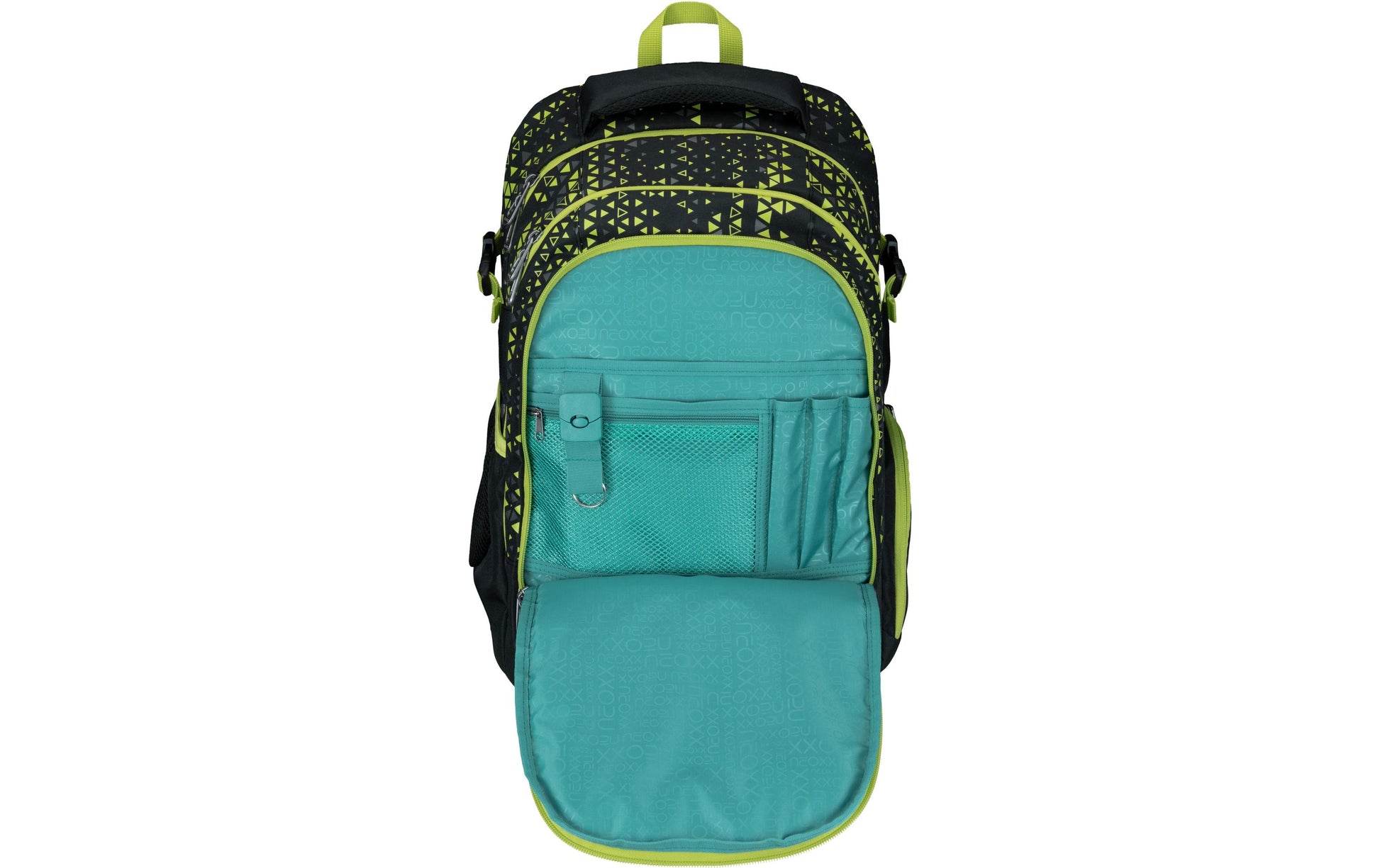 Neoxx Active Pro – Schulrucksack, Grün/Schwarz, 26 l