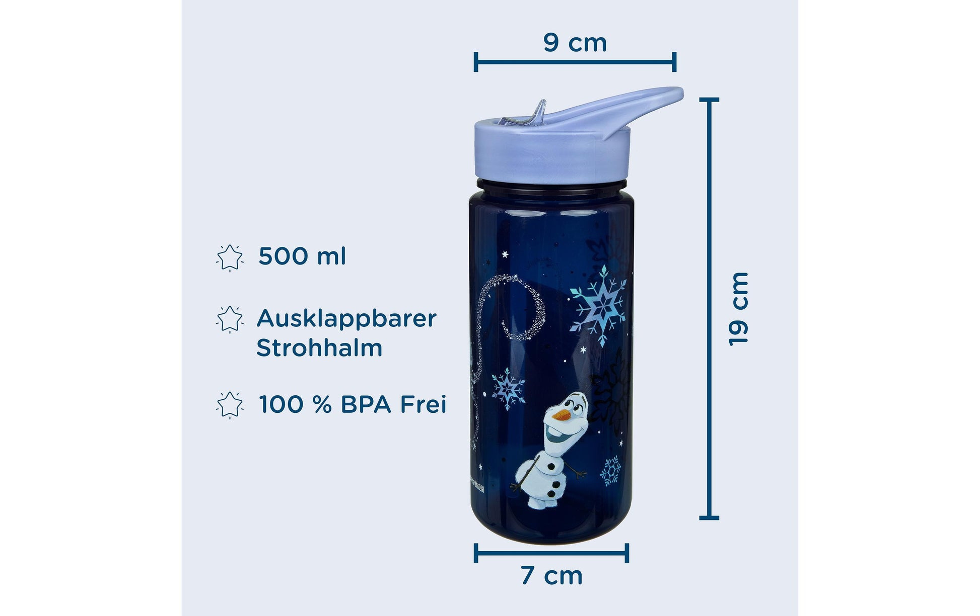 Scooli Frozen Kindertrinkflasche 500 ml – Kunststoff, Schraubdeckel