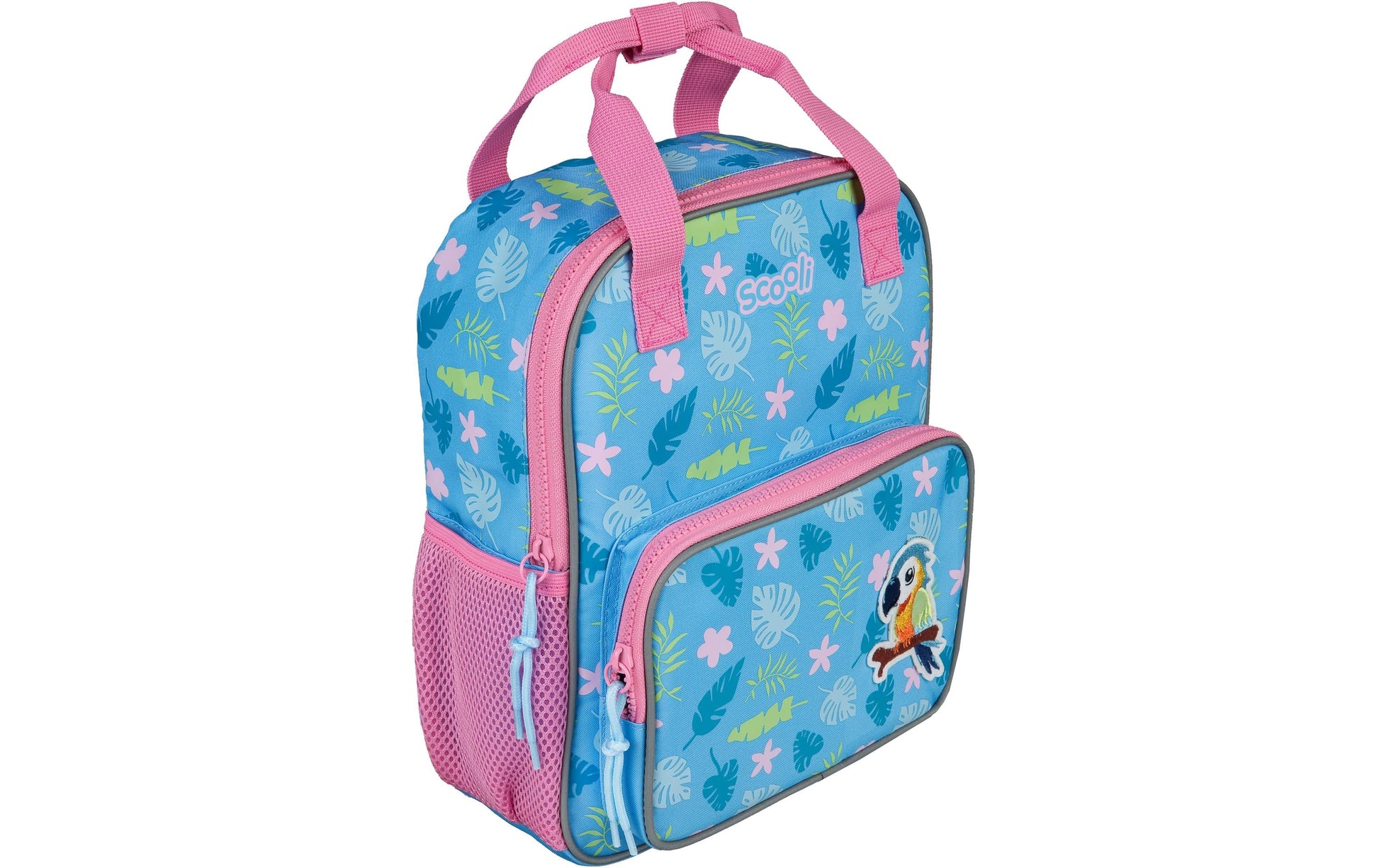 Scooli Kindergartenrucksack Mini-Me – 10 l, mit Brustgurt und Rückenpolster – Paula Papagei