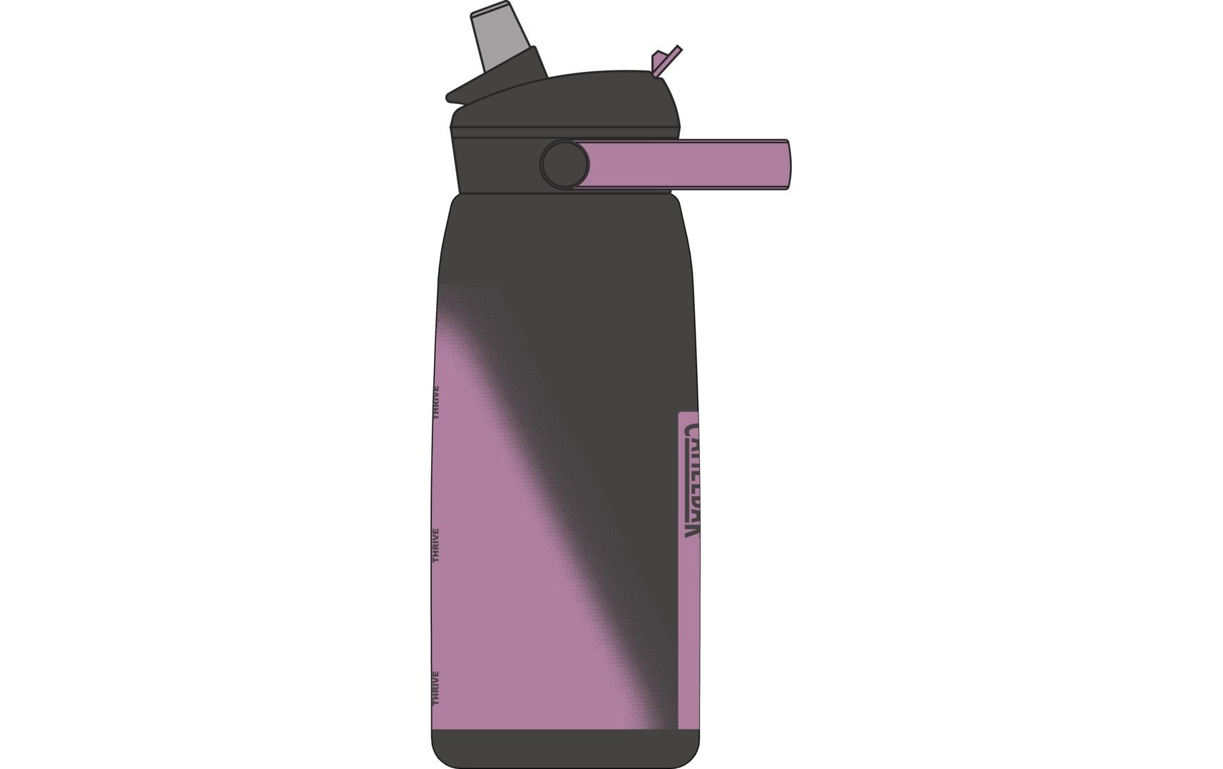 CamelBak Thrive Trinkflasche 1,0 l – mit Strohhalm, Kunststoff, Klappdeckel, Lavendel