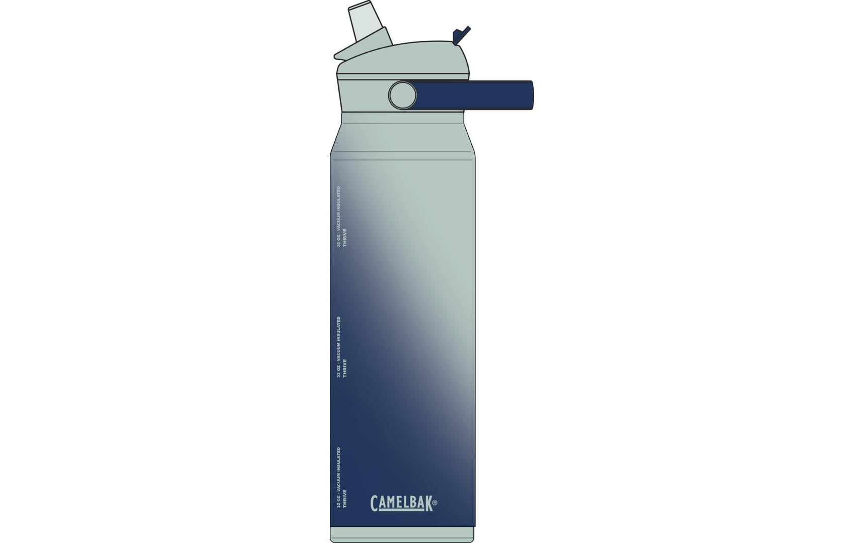 CamelBak Thrive Flip Straw V.I. Isolierflasche 1 l – doppelwandig, Edelstahl, mit Strohhalm