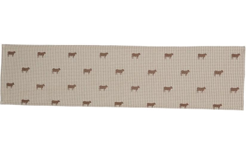 Hubatka Tischläufer Bella – Baumwolle/Polyester, Motiv Scherenschnitt Landleben, 35 × 1,35 m