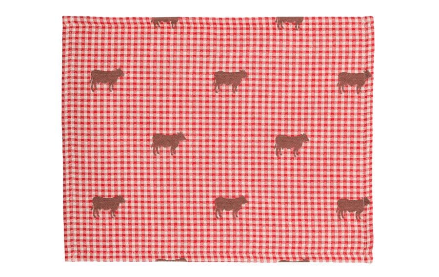 Hubatka Tischset BELLA – Polyester, Motiv Scherenschnitt Landleben, 45 × 35 cm
