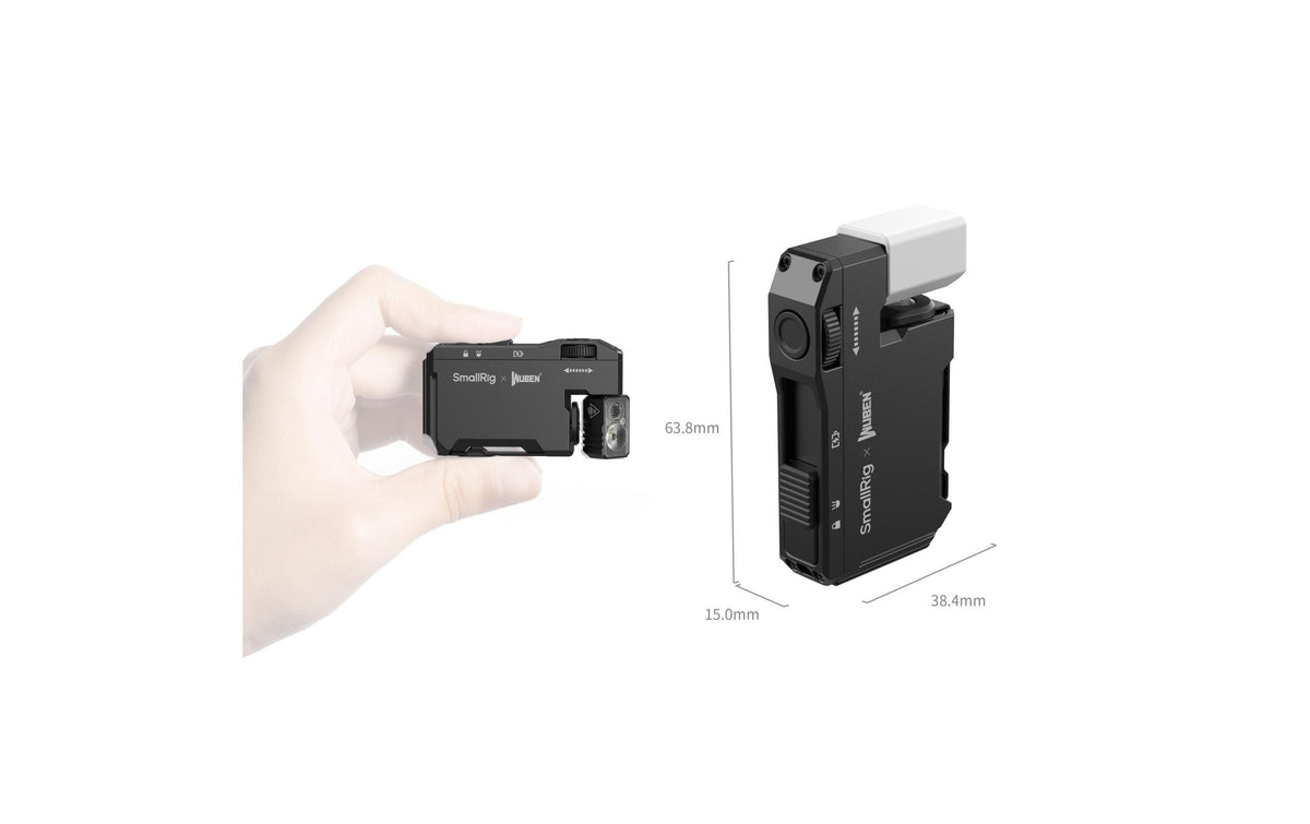 SmallRig Taschenlampe Thumb EDC – 400 lm, 82 m, IP65, Akku 450 mAh, dimmbar – Schwarz