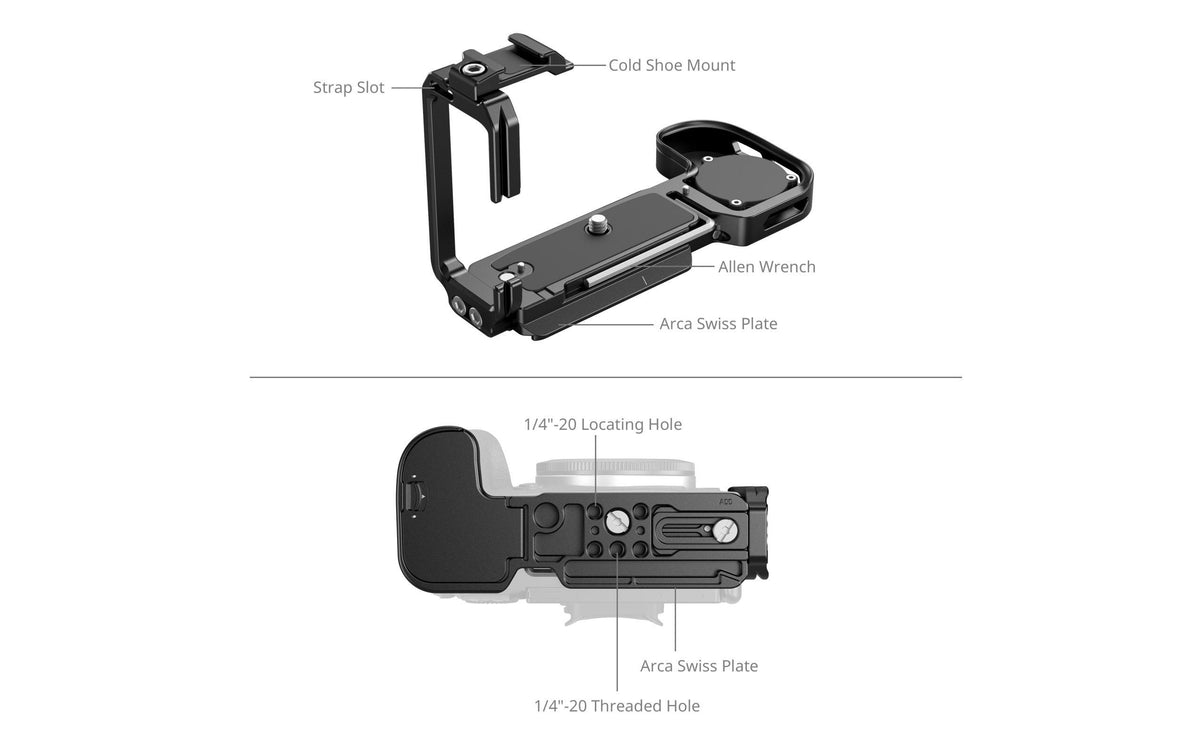 SmallRig 5962 L-Halterung mit AirTag-Slot, Arca-Swiss – für Canon EOS R6 III, R6 II, R5 II