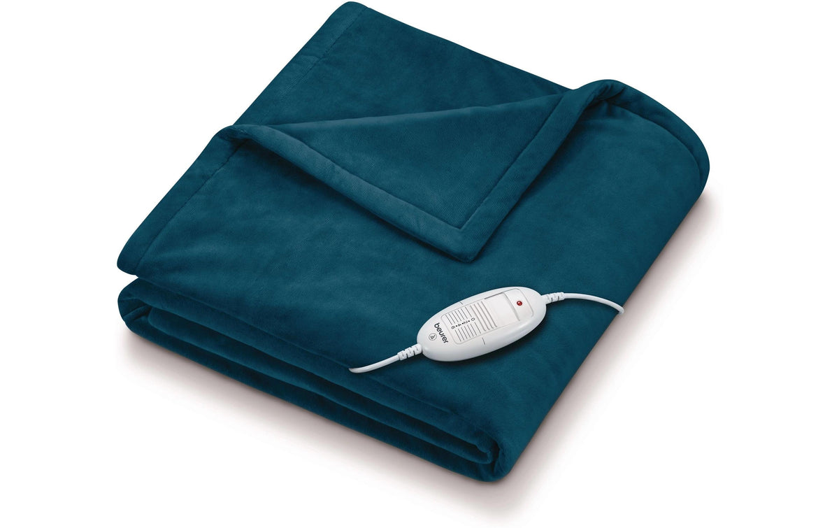 Beurer HD 75 Cosy Wohndecke – Flauschfaser, Ocean – 130 × 180 cm – OEKO-TEX Standard 100