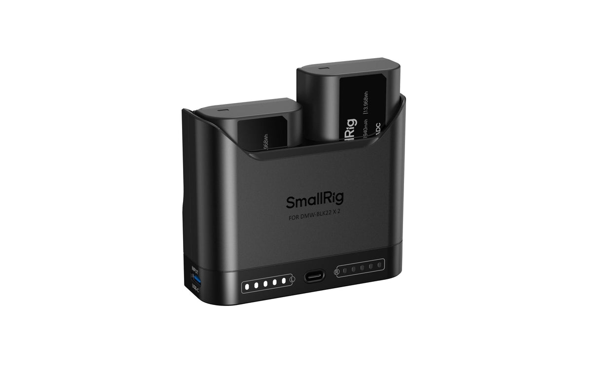 SmallRig 5487 Ladecase – für LUMIX GH7, GH6, GH5 II und andere – 2-fach, USB – Schwarz