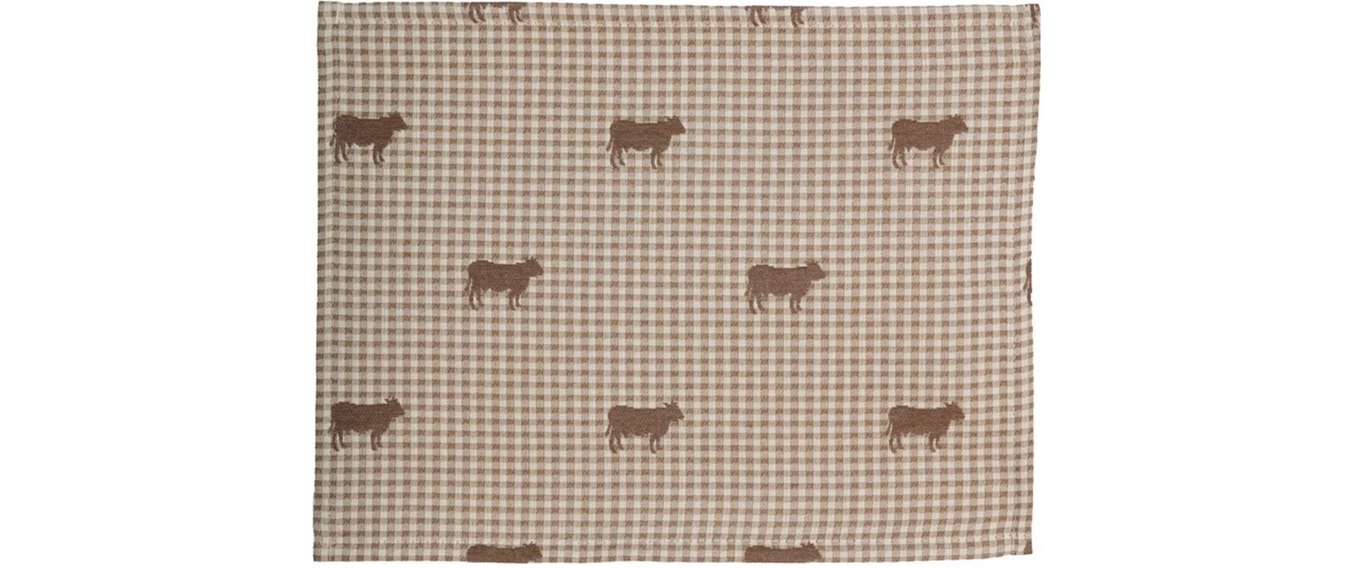 Hubatka Tischset BELLA – Polyester (PES), Motiv Scherenschnitt Landleben, 45 × 35 cm