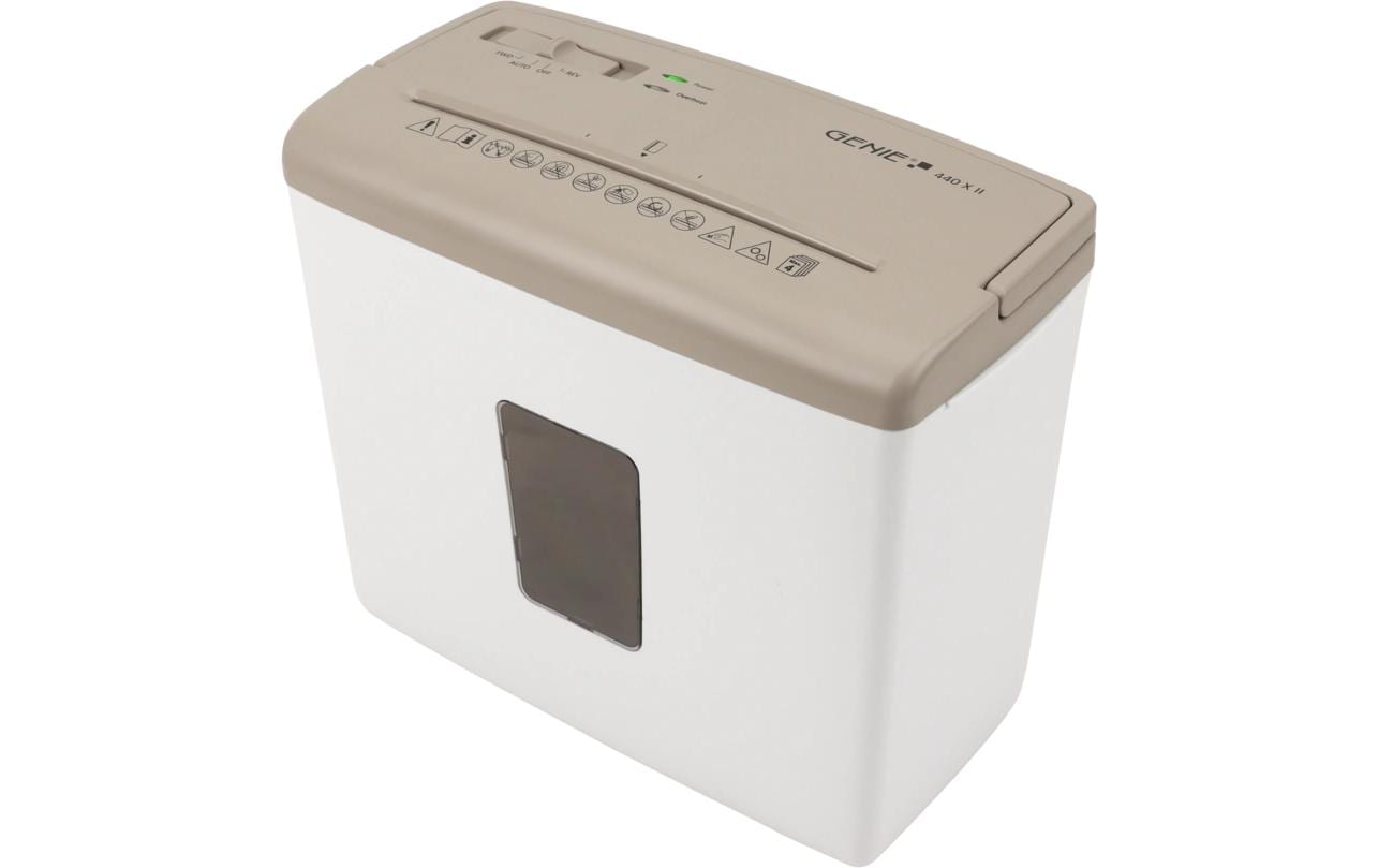 Genie 440X Aktenvernichter – Streifenschnitt, P-4, 4 × 38 mm, 4 Blatt, 8 l
