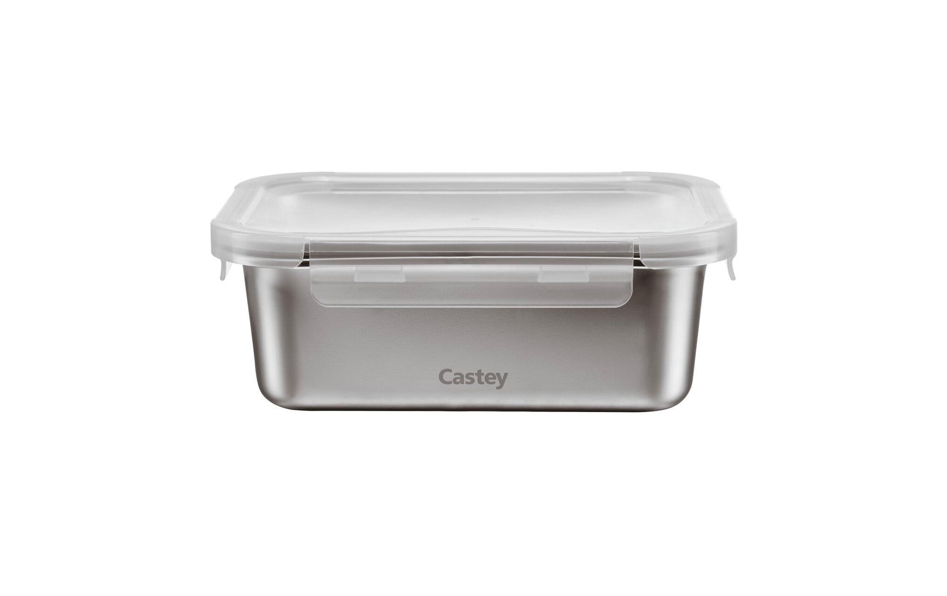 Paderno Vorratsdose 1,8 l, 17,3 × 22,9 × 8,5 cm, Edelstahl/Polypropylen (PP), Silber