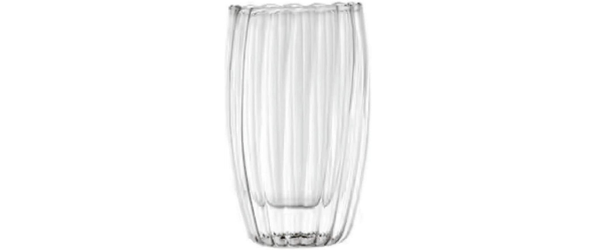 Paderno Trinkglas – 450 ml, Ø 8 cm, Borosilikatglas, Transparent, Doppelwandig, Spülmaschinenfest