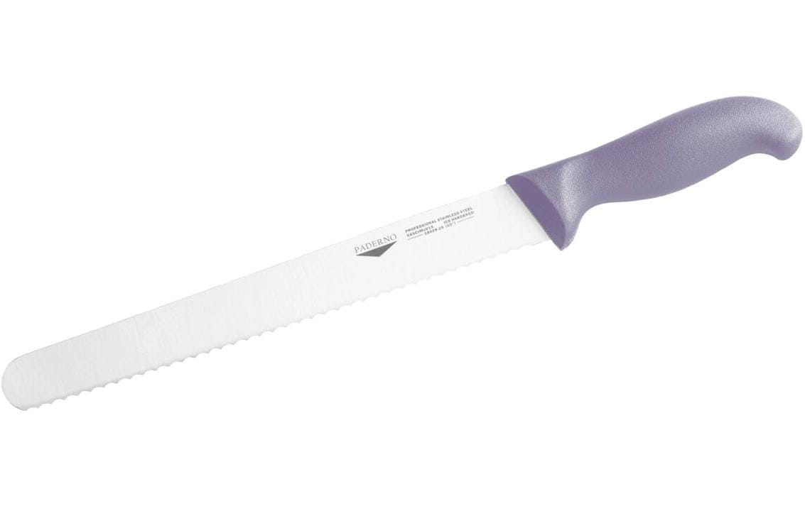 Paderno Serie 18000 – Brotmesser 25 cm, Edelstahlklinge, Kunststoffgriff, Violett