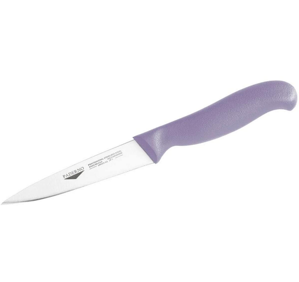 Paderno Gemüsemesser 8 cm, Edelstahl, Kunststoffgriff, Violett
